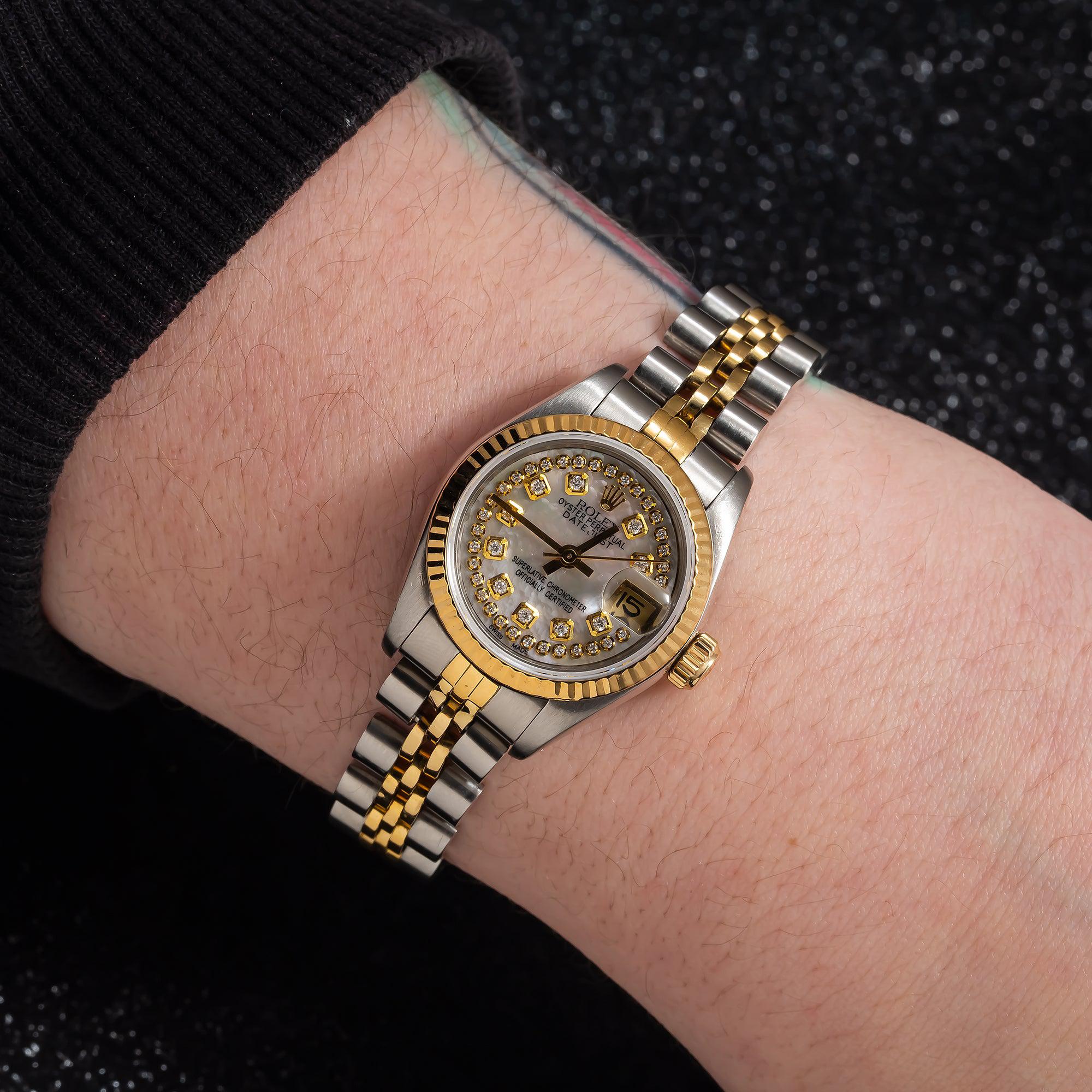 Rolex Datejust 6917 26MM String Diamond Dial With Two Tone Jubilee Bracelet