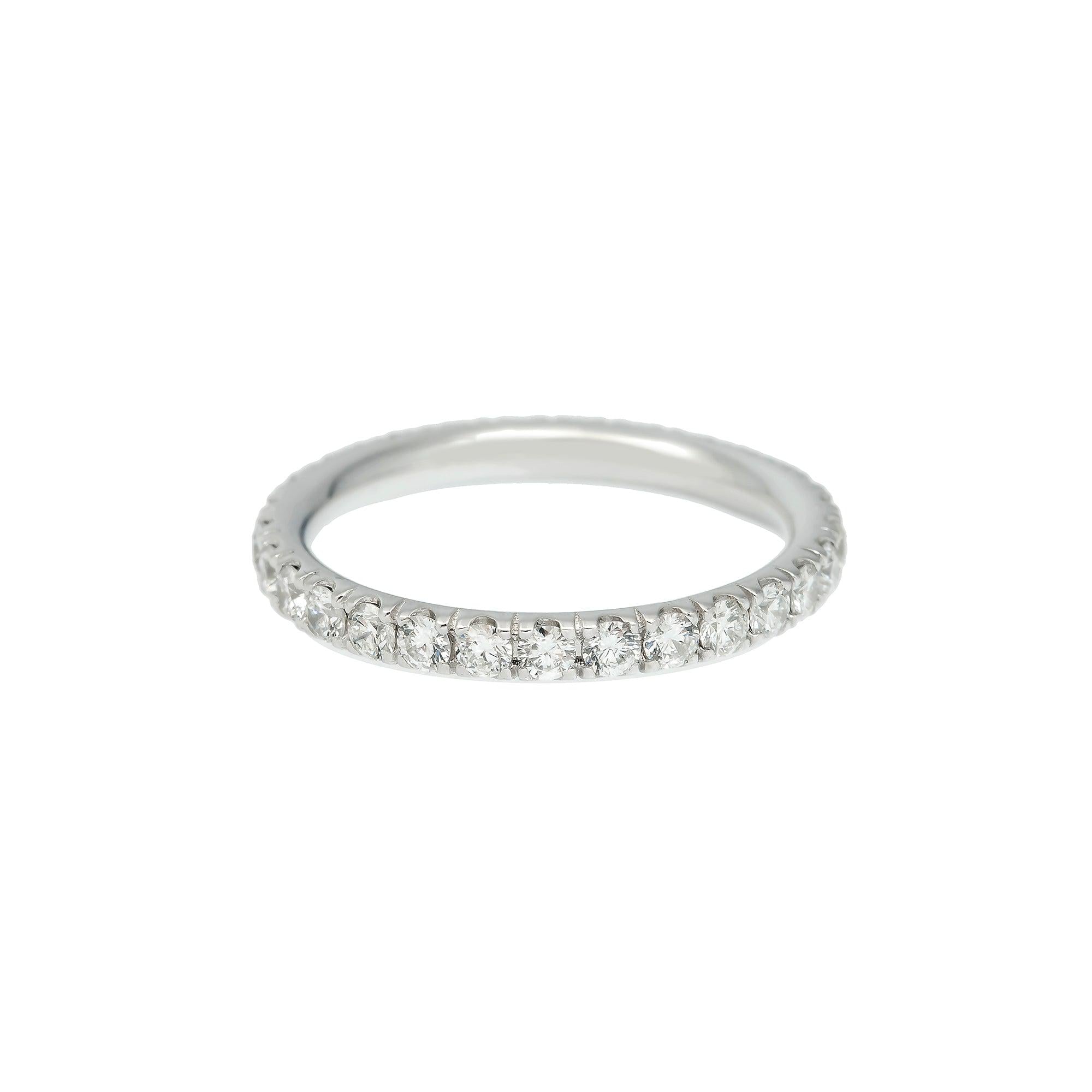 14K GOLD DIAMOND ETERNITY BAND RING 0.98 CT