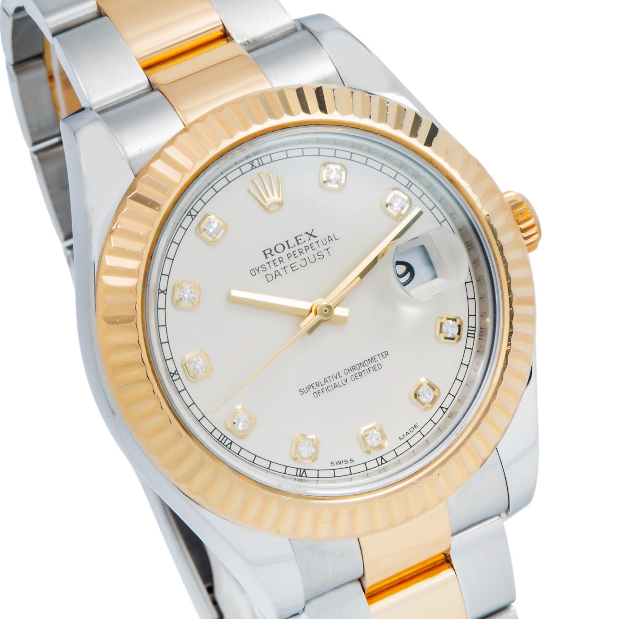 Rolex Datejust II 116333 41MM White Diamond Dial With Two Tone Oyster Bracelet