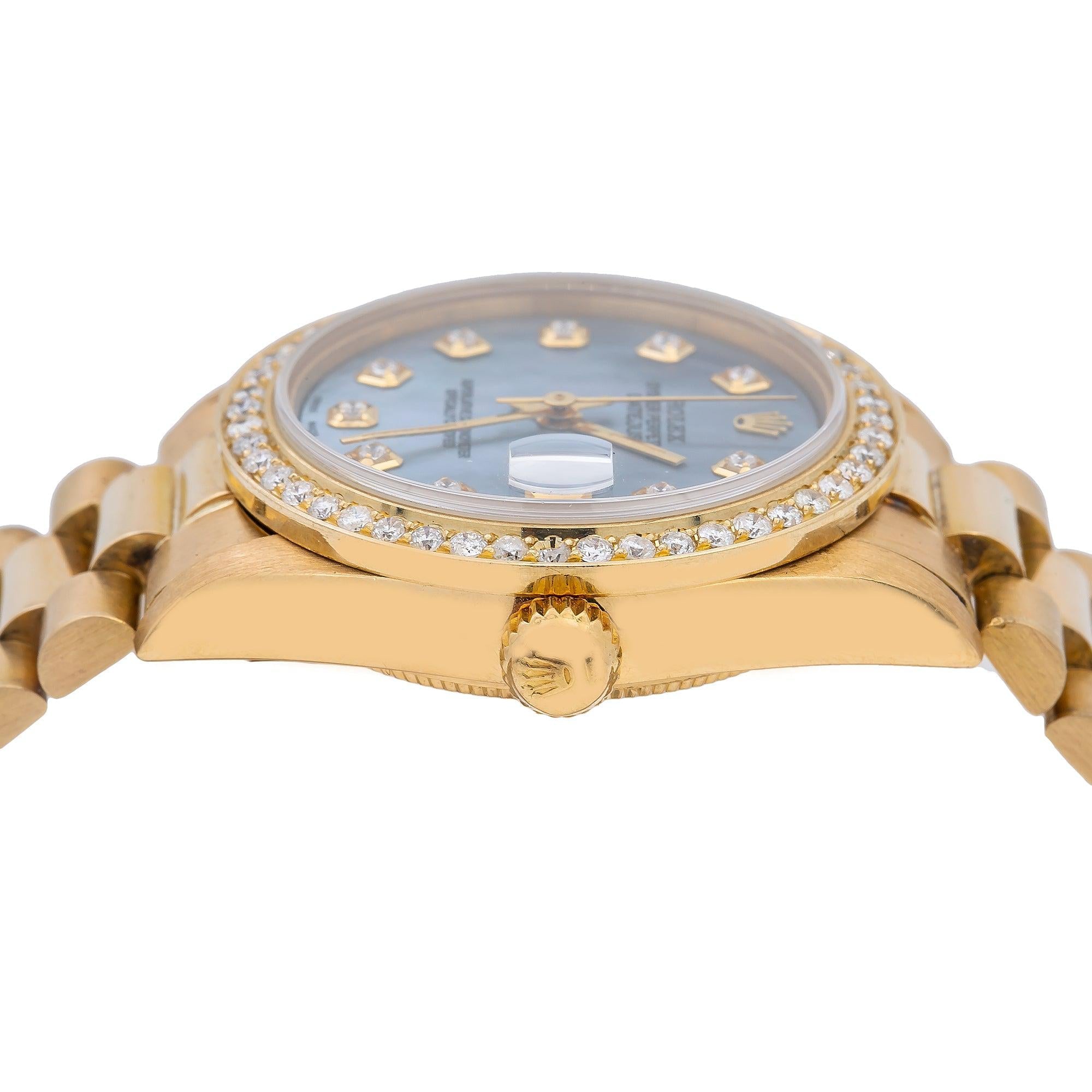 Rolex Lady-Datejust 68278 31MM Blue Diamond Dial With 1.05 CT Diamonds