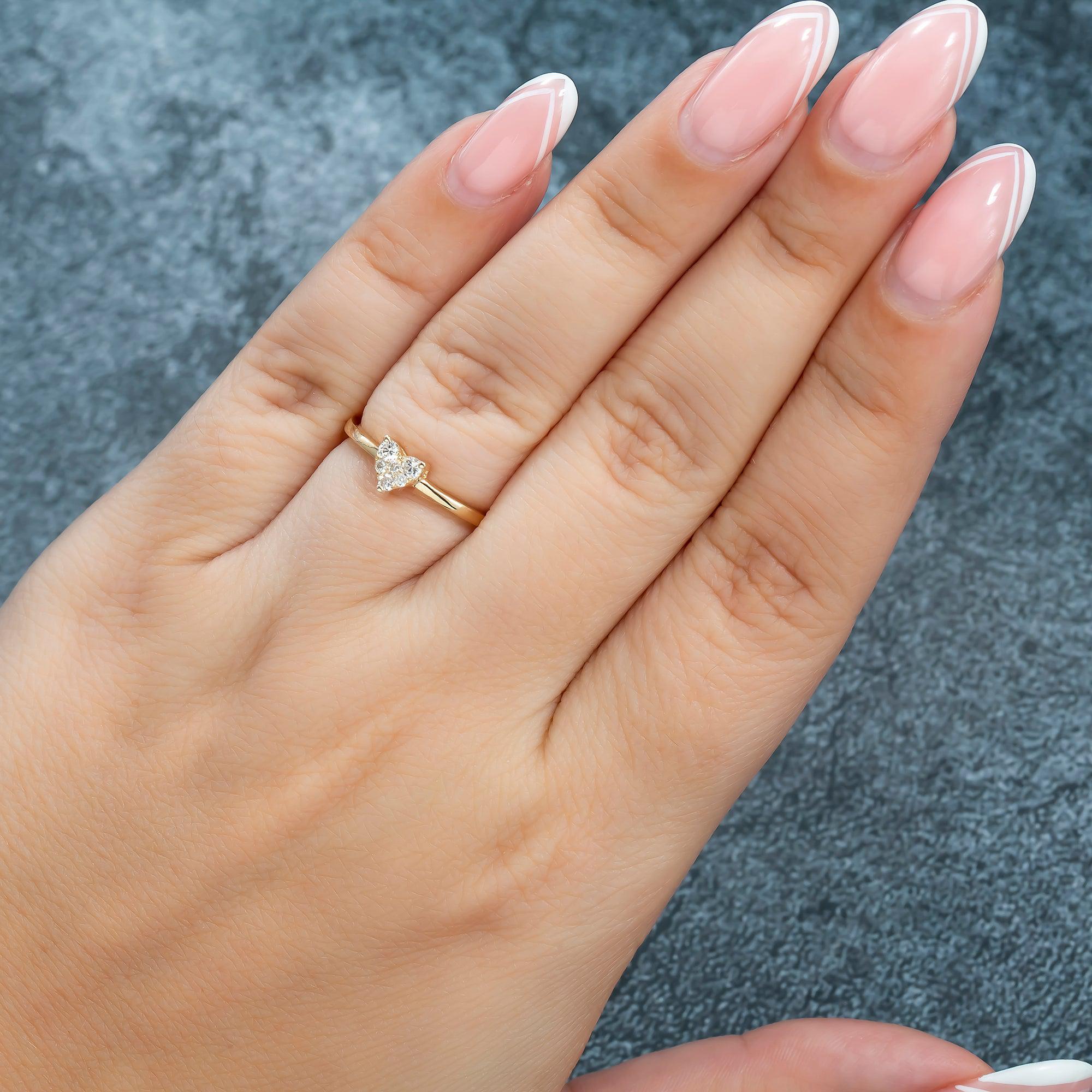 14K GOLD DIAMOND SIDEWAYS CROSS MILGRAIN RING 0.25 CT