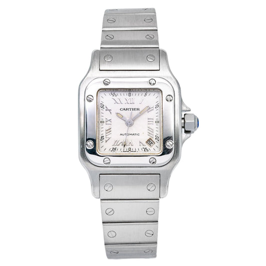 Cartier Santos Galbée 2423 24MM White Dial With Stainless Steel Bracelet