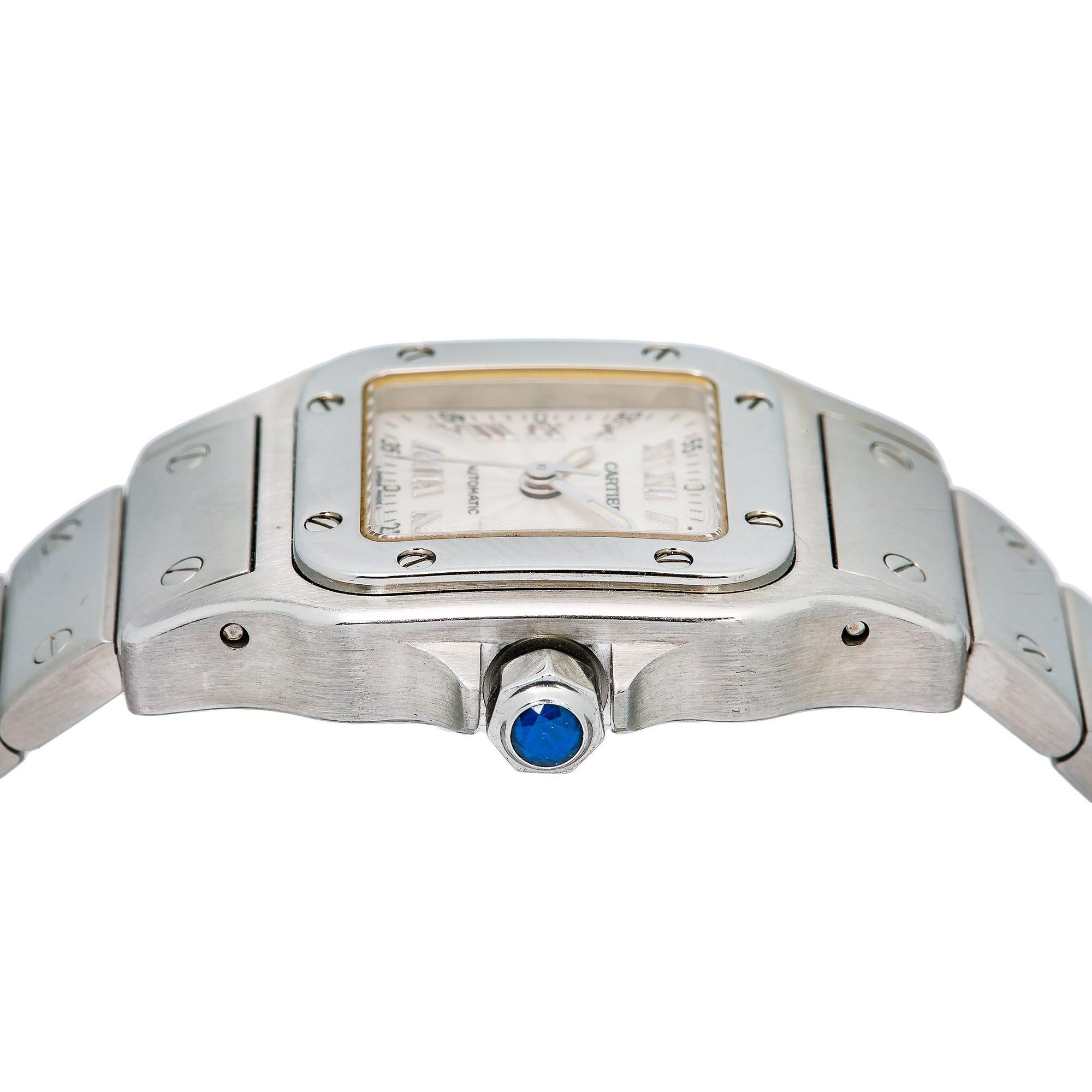 Cartier Santos Galbée 2423 24MM White Dial With Stainless Steel Bracelet