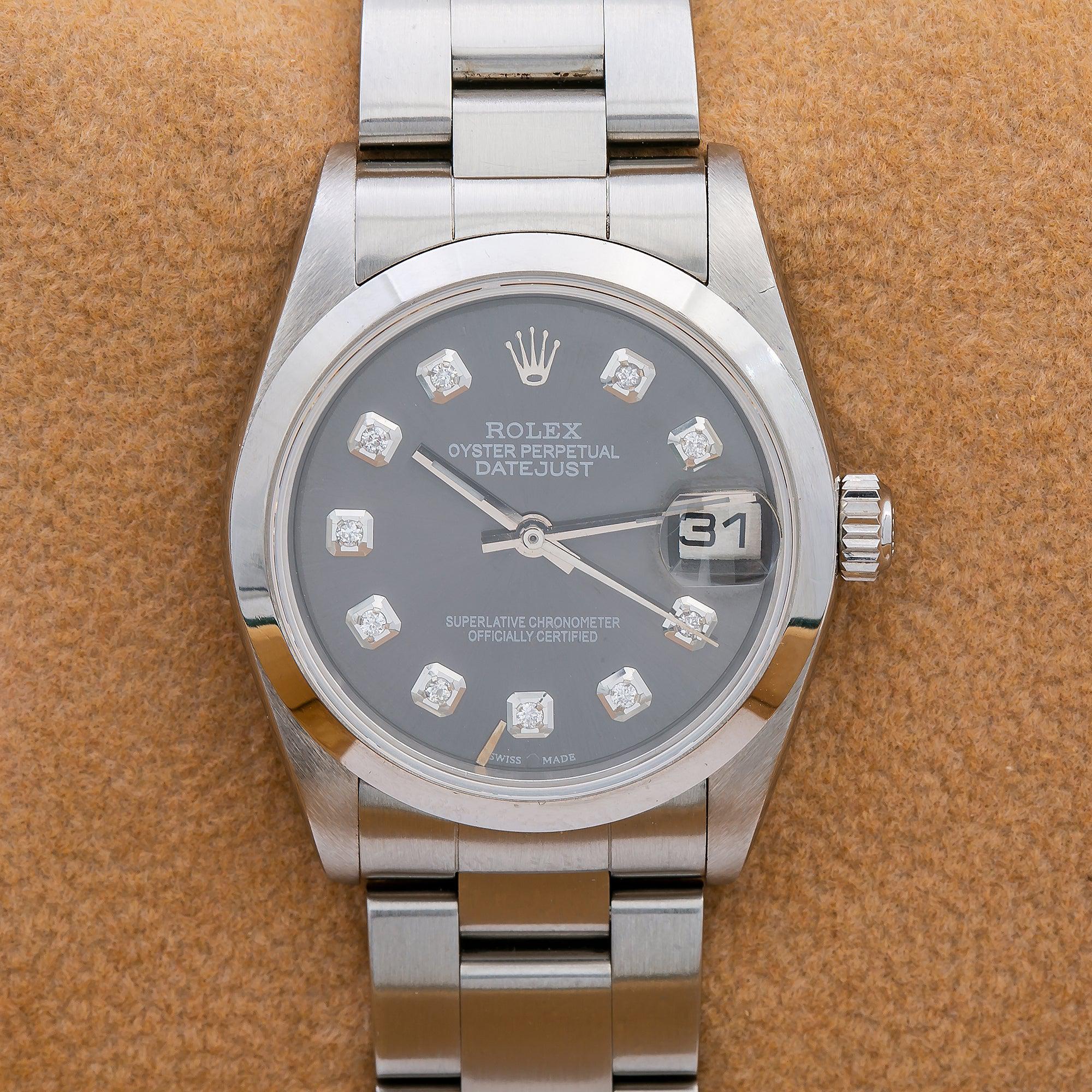 Rolex Lady-Datejust 78240 31MM Black Dial With Stainless Steel Oyster Bracelet