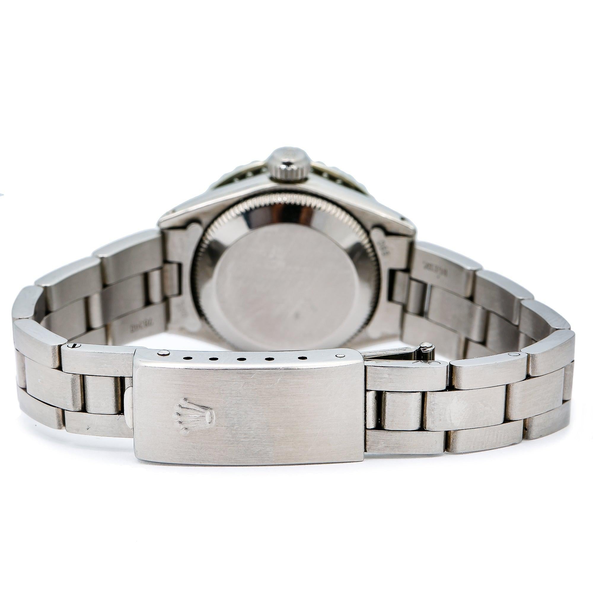 Rolex Oyster Perpetual Datejust 6517 26MM Purple Diamond Dial With Stainless Steel Bracelet