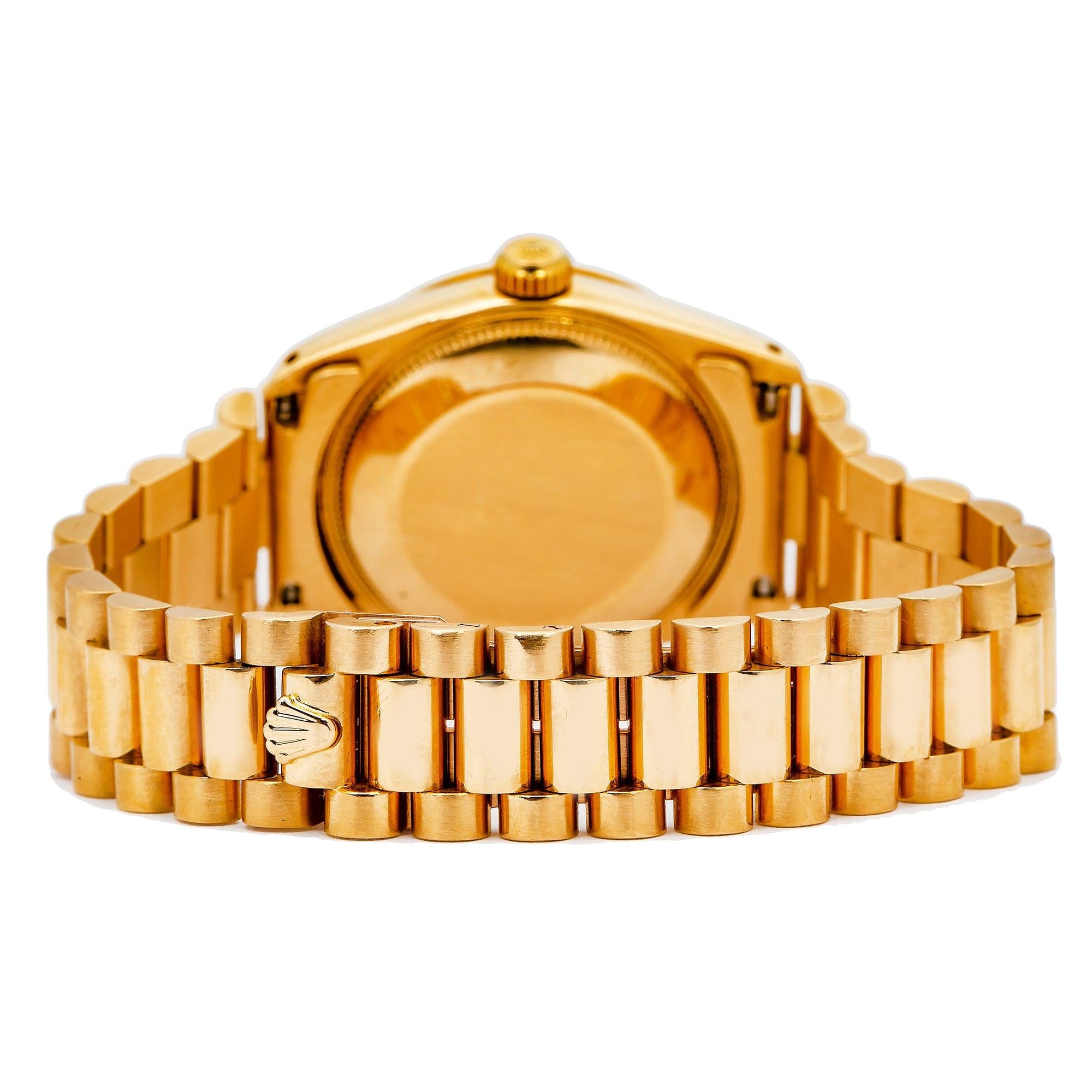 Rolex Datejust 68278 31MM Champagne Diamond Dial With Yellow Gold President Bracelet