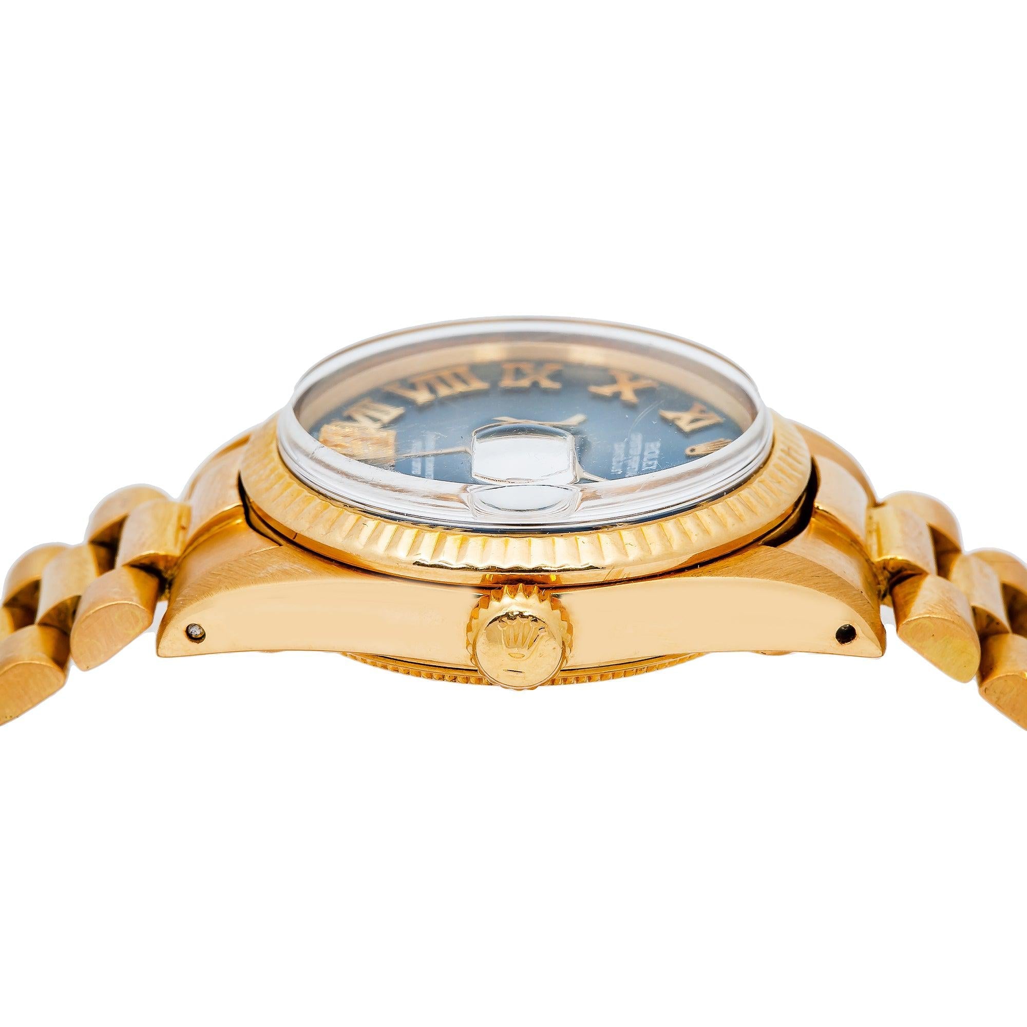 Rolex Datejust 68278 31MM Blue Dial With Yellow Gold Bracelet