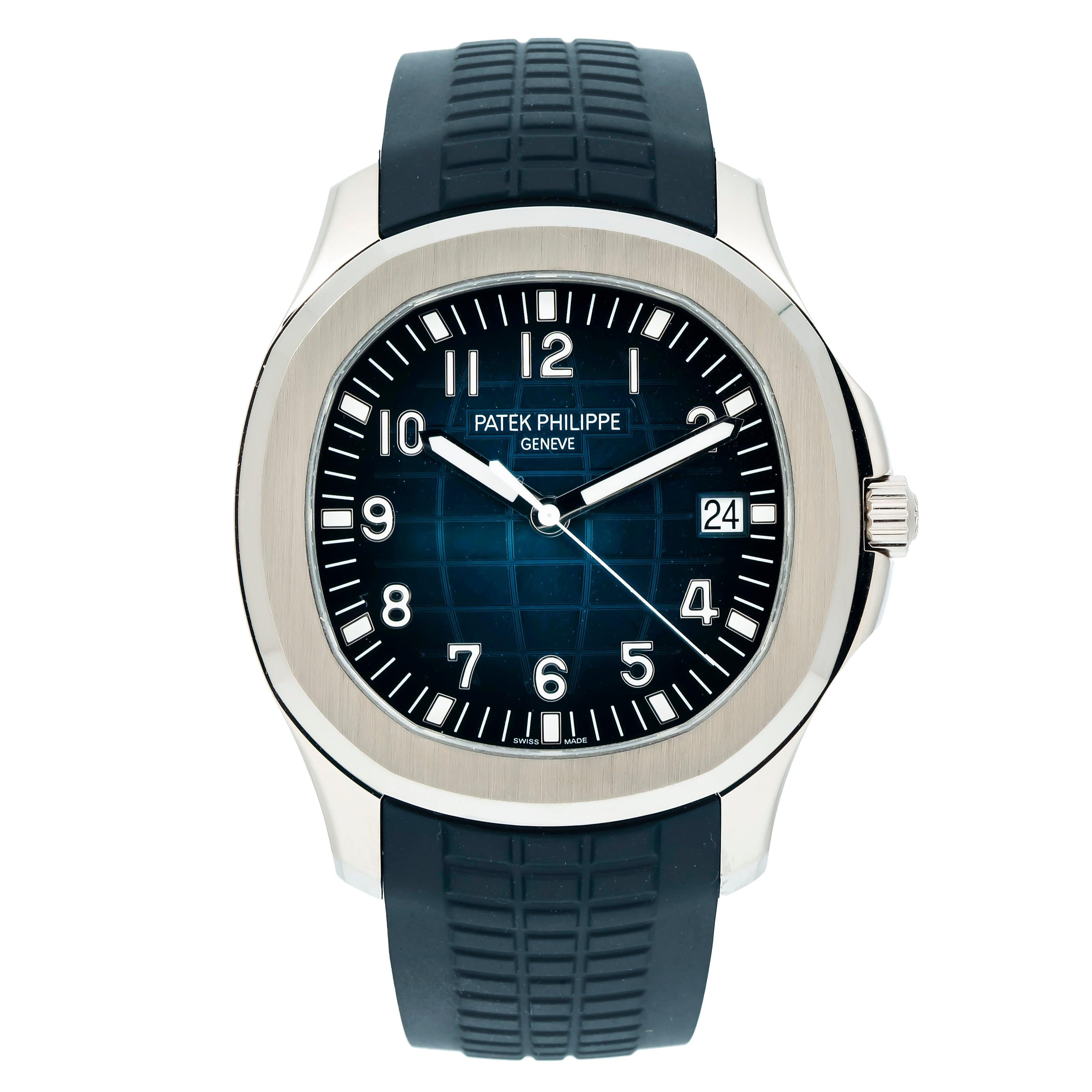 Patek Philippe Aquanaut 5168G 42.2MM Blue Dial With Blue Composite Strap