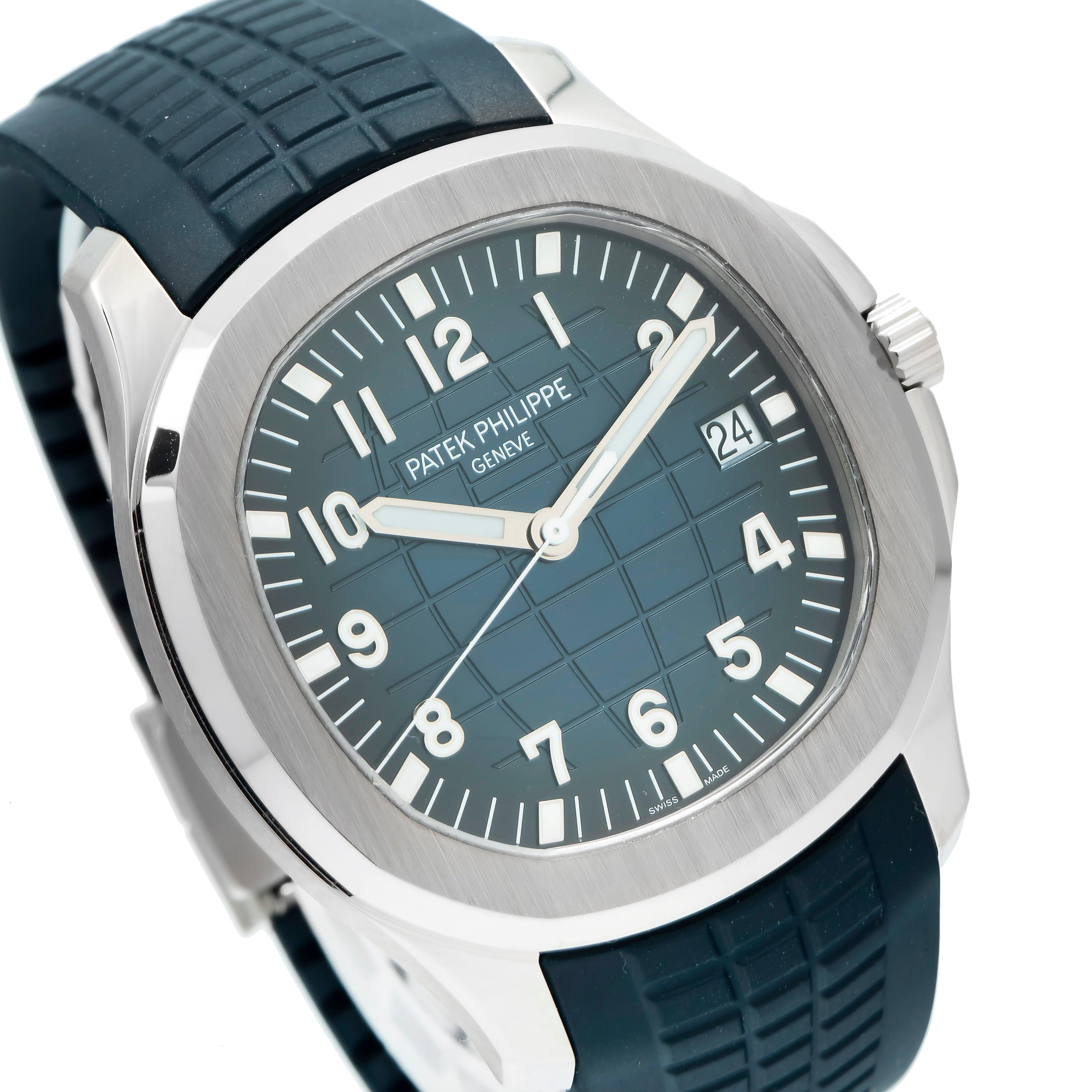 Patek Philippe Aquanaut 5168G 42.2MM Blue Dial With Blue Composite Strap