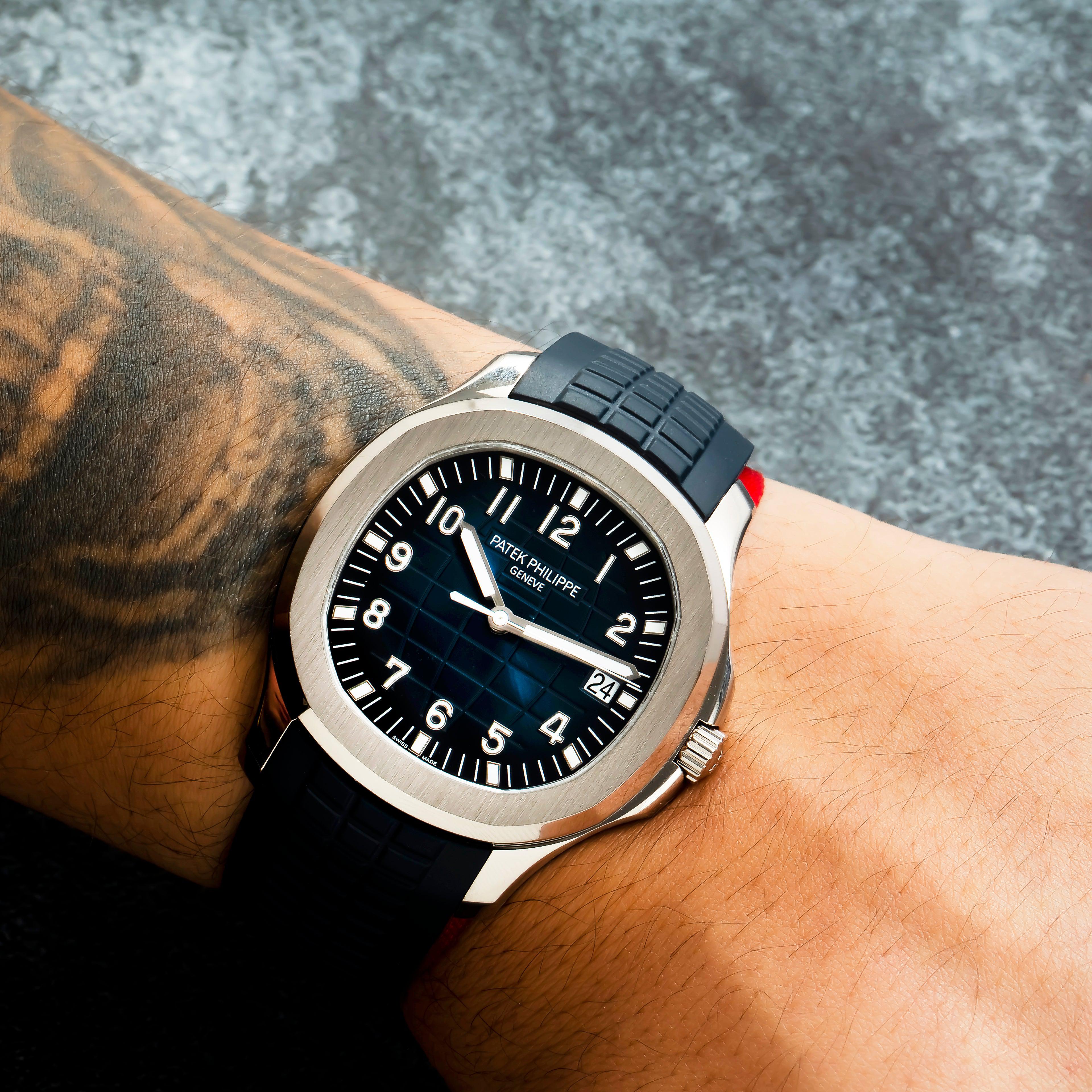 Patek Philippe Aquanaut 5168G 42.2MM Blue Dial With Blue Composite Strap