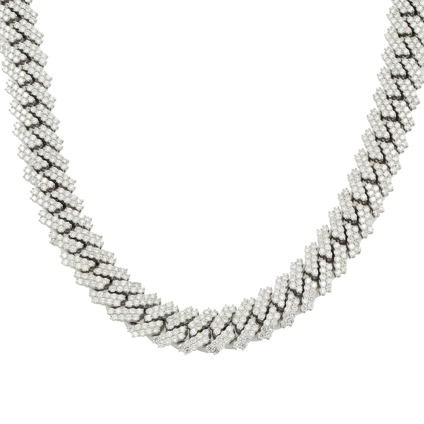 10K GOLD DIAMOND 20"/15MM PRONG CUBAN LINK CHAIN 46.35 CT