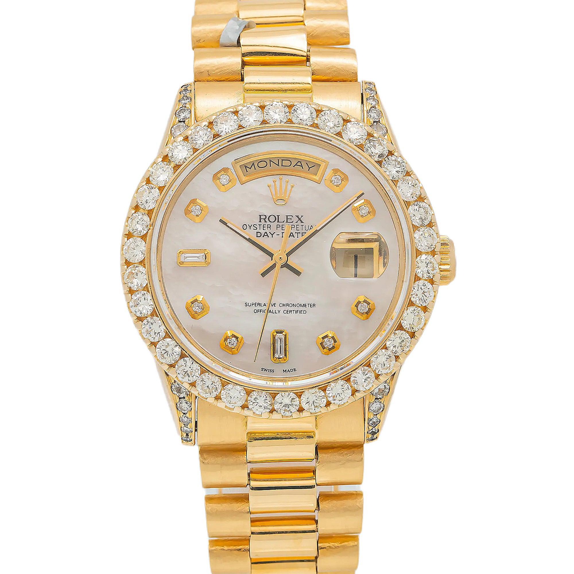 Rolex Day-Date 1803 36MM Mother Of Pearl Diamond Dial With Presidential Bracelet