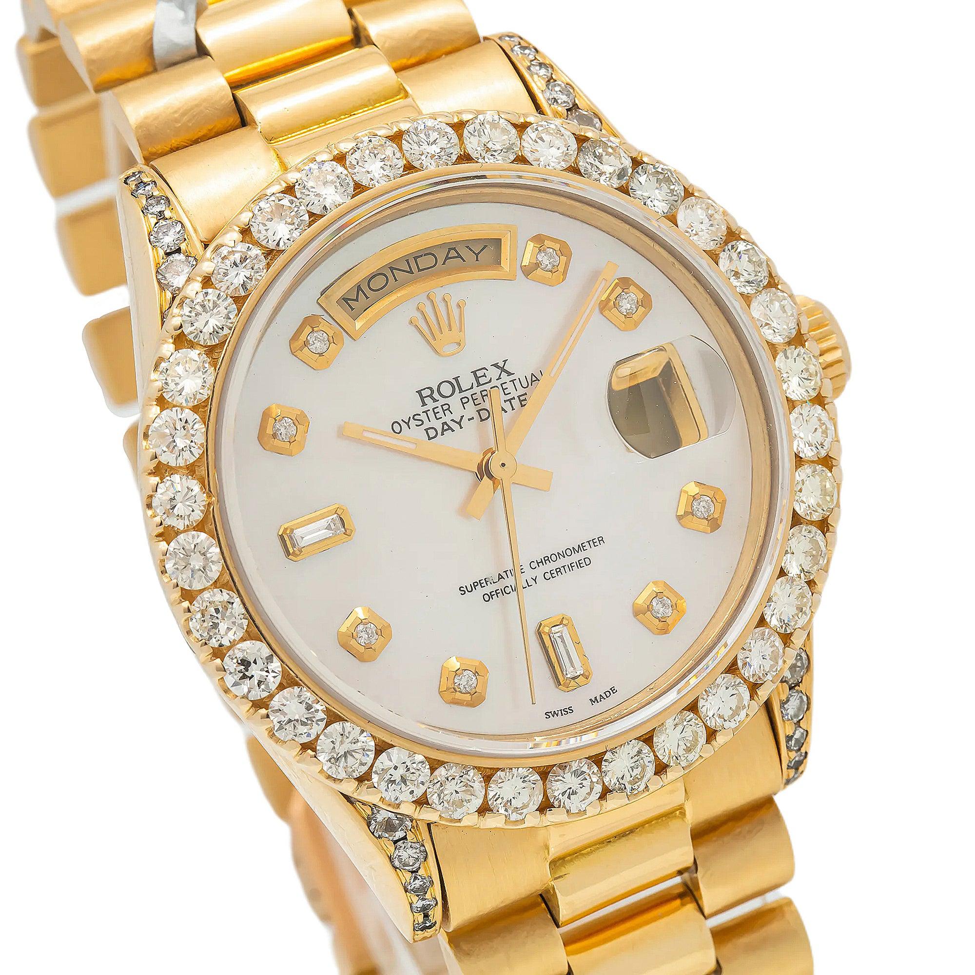 Rolex Day-Date 1803 36MM Mother Of Pearl Diamond Dial With Presidential Bracelet