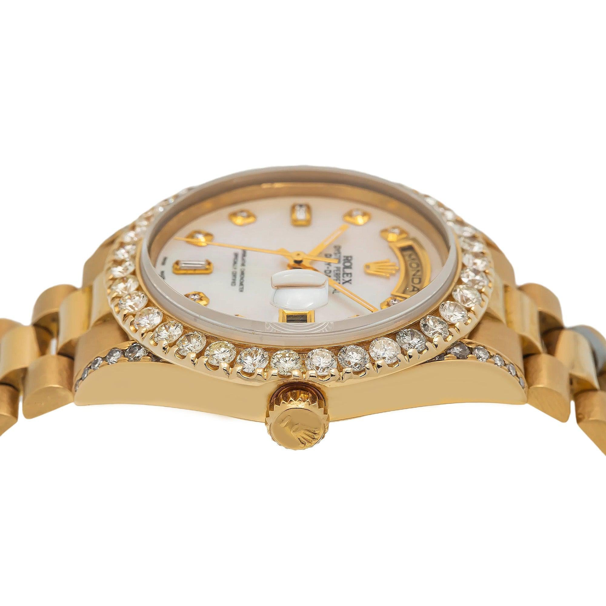 Rolex Day-Date 1803 36MM Mother Of Pearl Diamond Dial With Presidential Bracelet