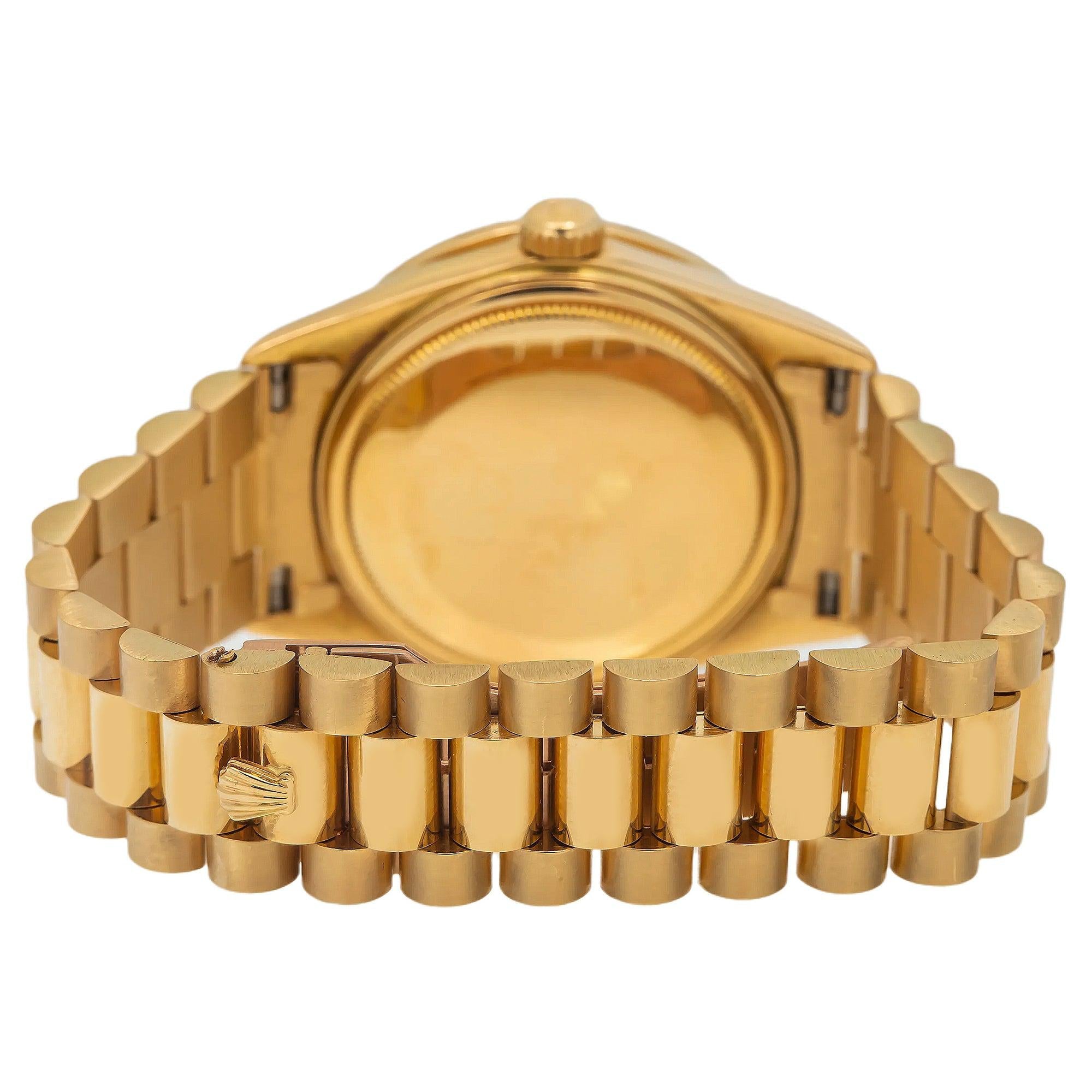 Rolex Day-Date 18013 36MM Diamond Gemstone Dial And Bezel With Presidential Bracelet