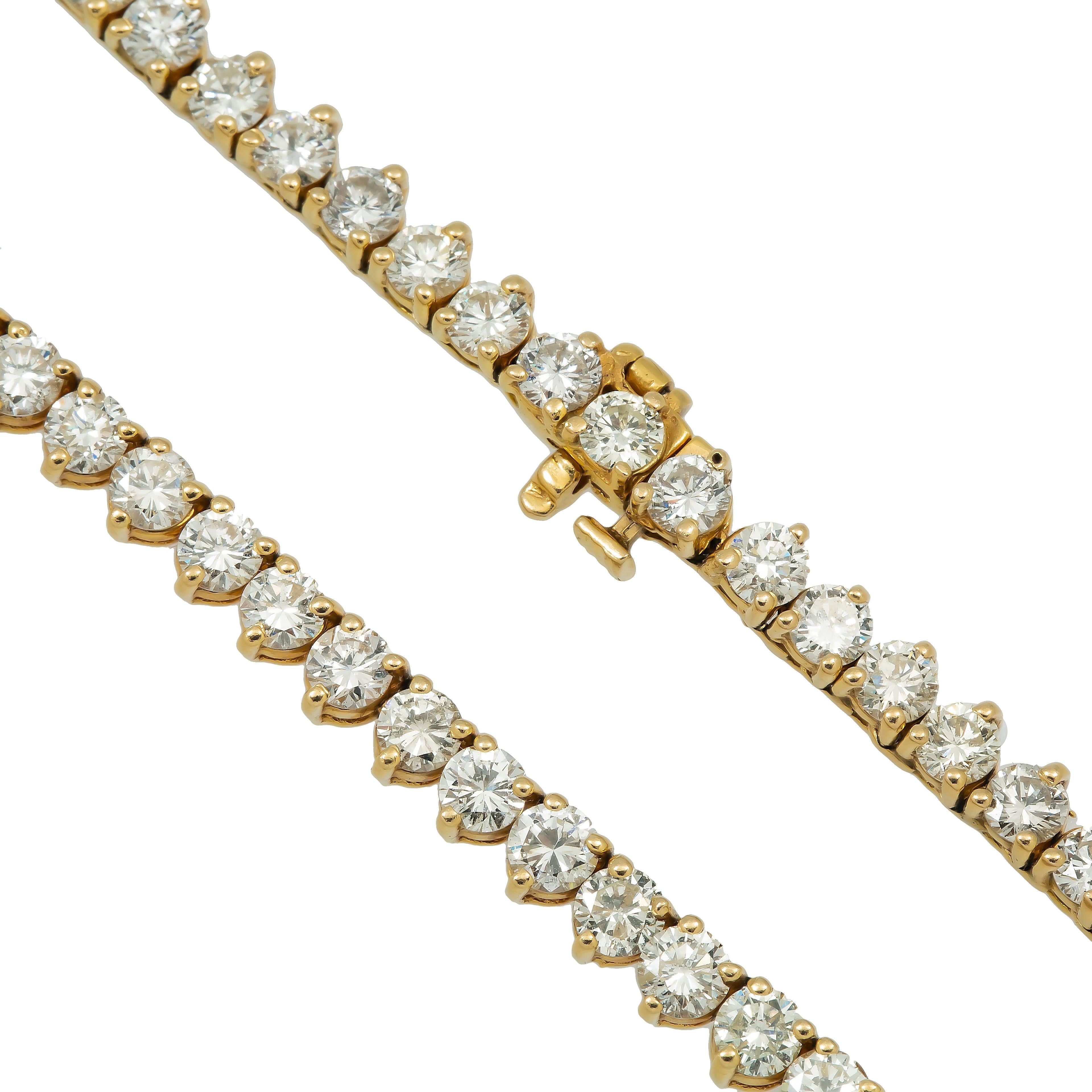 14K GOLD DIAMOND 24"/4.6MM TENNIS CHAIN 30.82 CT