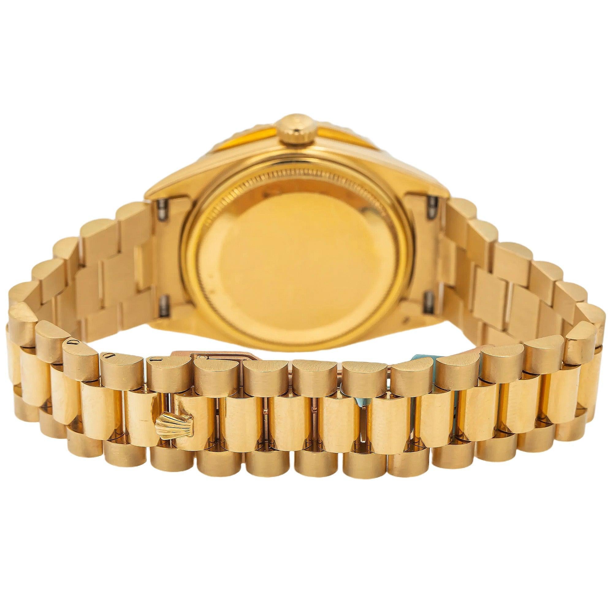 Rolex Day-Date 1803 36MM Black Diamond Dial With Diamond Bezel