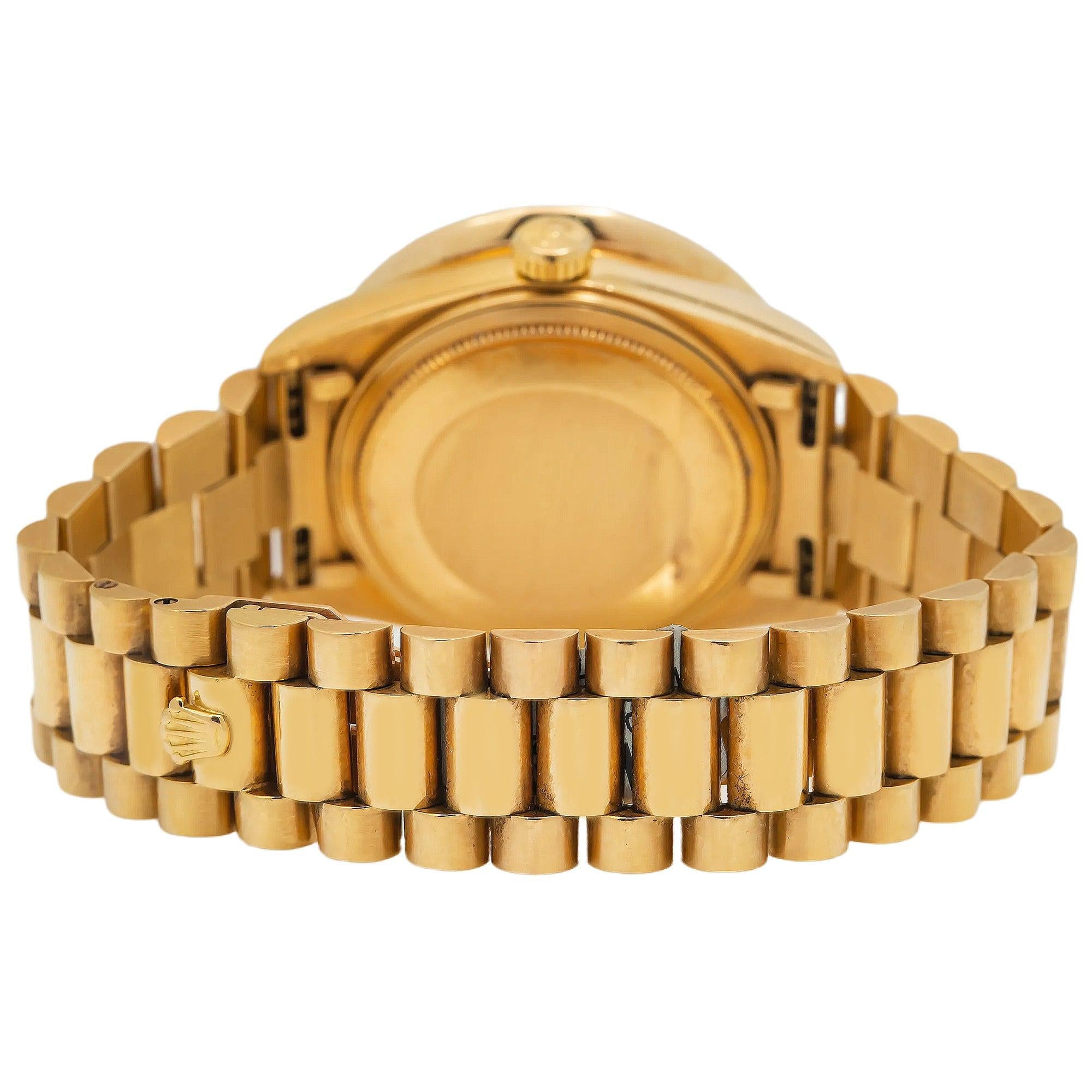 Rolex Day-Date 18038 36MM Diamond Dial With Yellow Gold Diamond Bezel