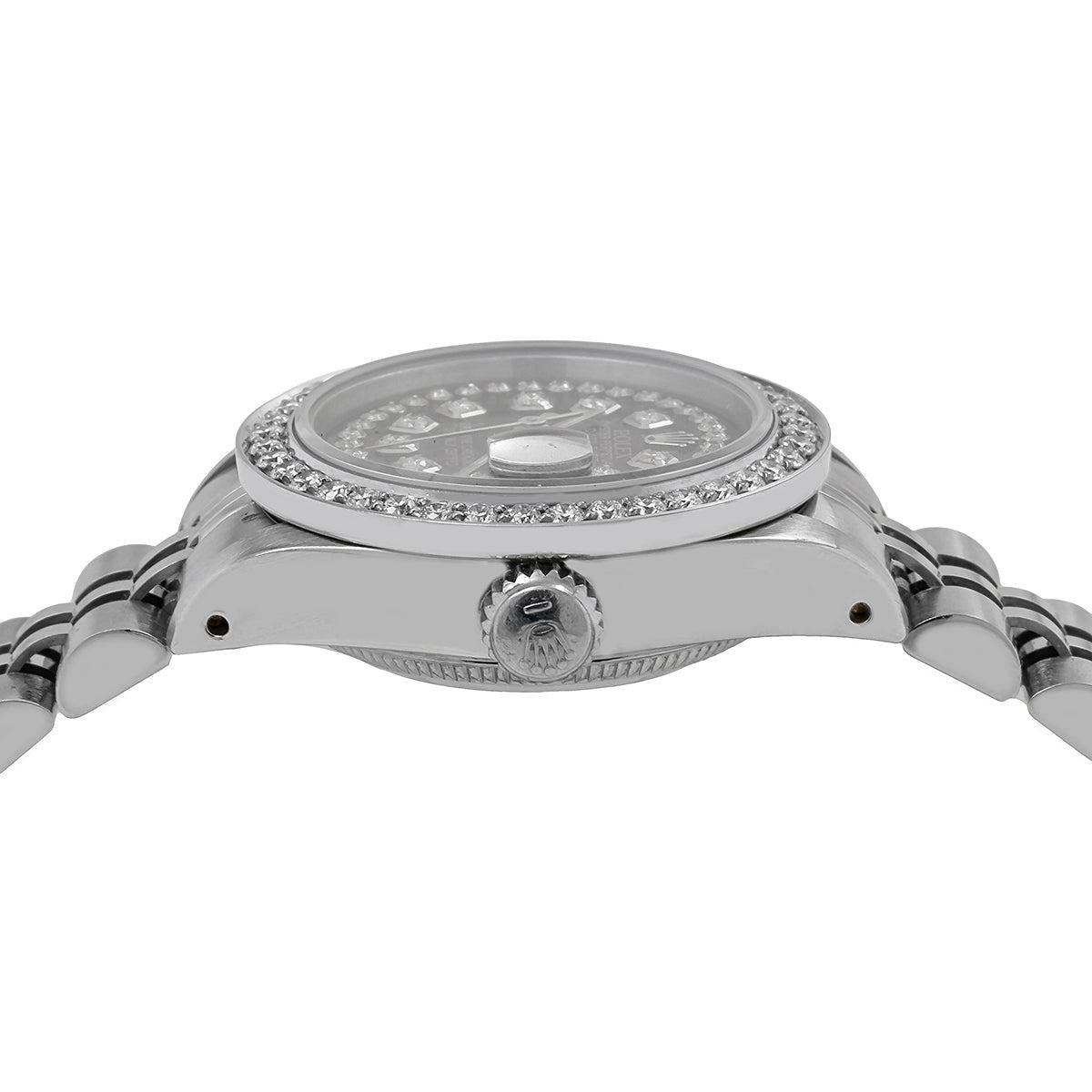 Rolex Datejust Ladies Diamond Watch, 26mm, Black Diamond Dial And Diamond Bezel 1.2 CT Of Diamonds