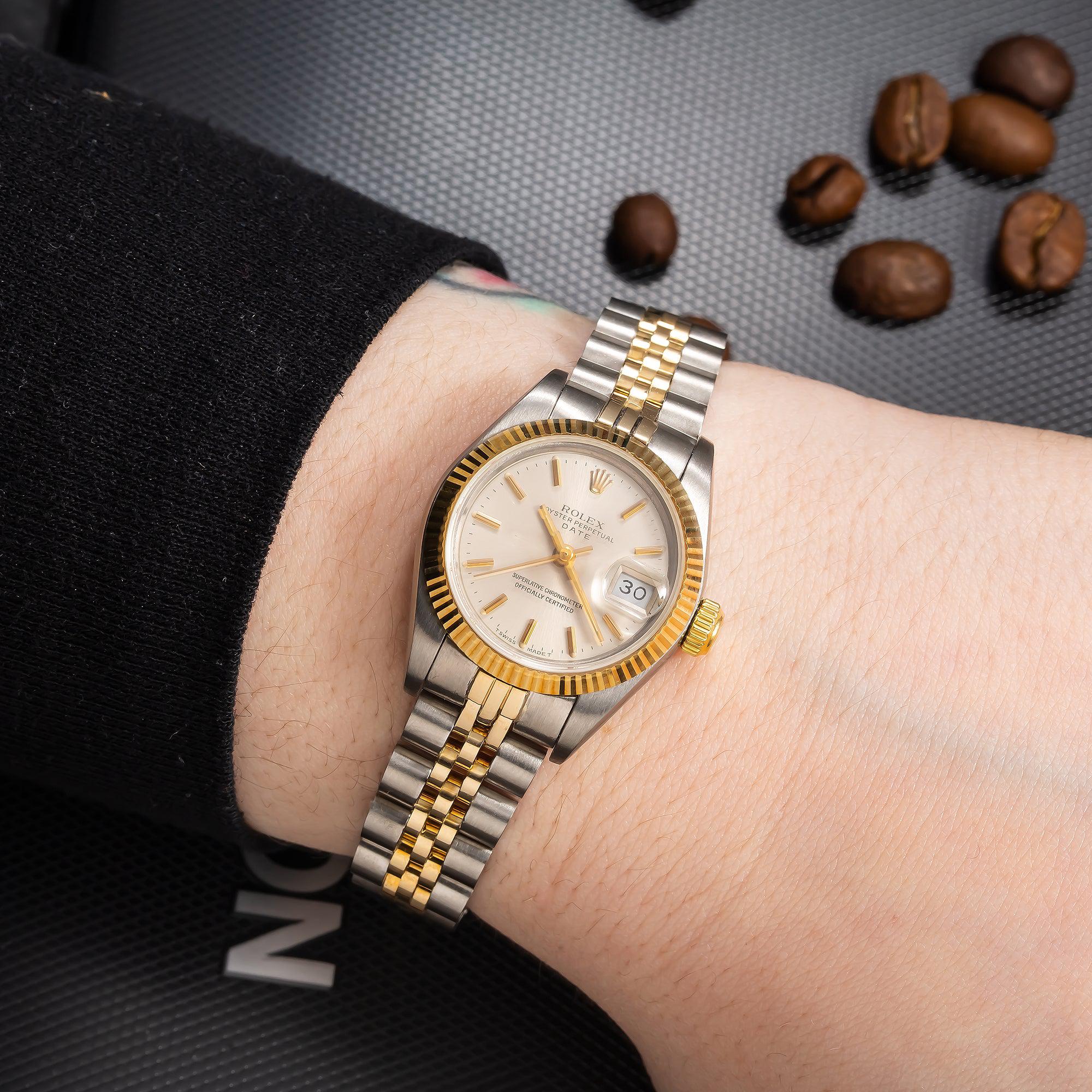 Rolex Datejust 69173 26MM Silver Dial With Two Tone Jubilee Bracelet