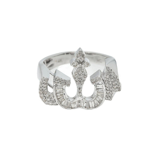 14K GOLD DIAMOND LADIES ALLAH RING