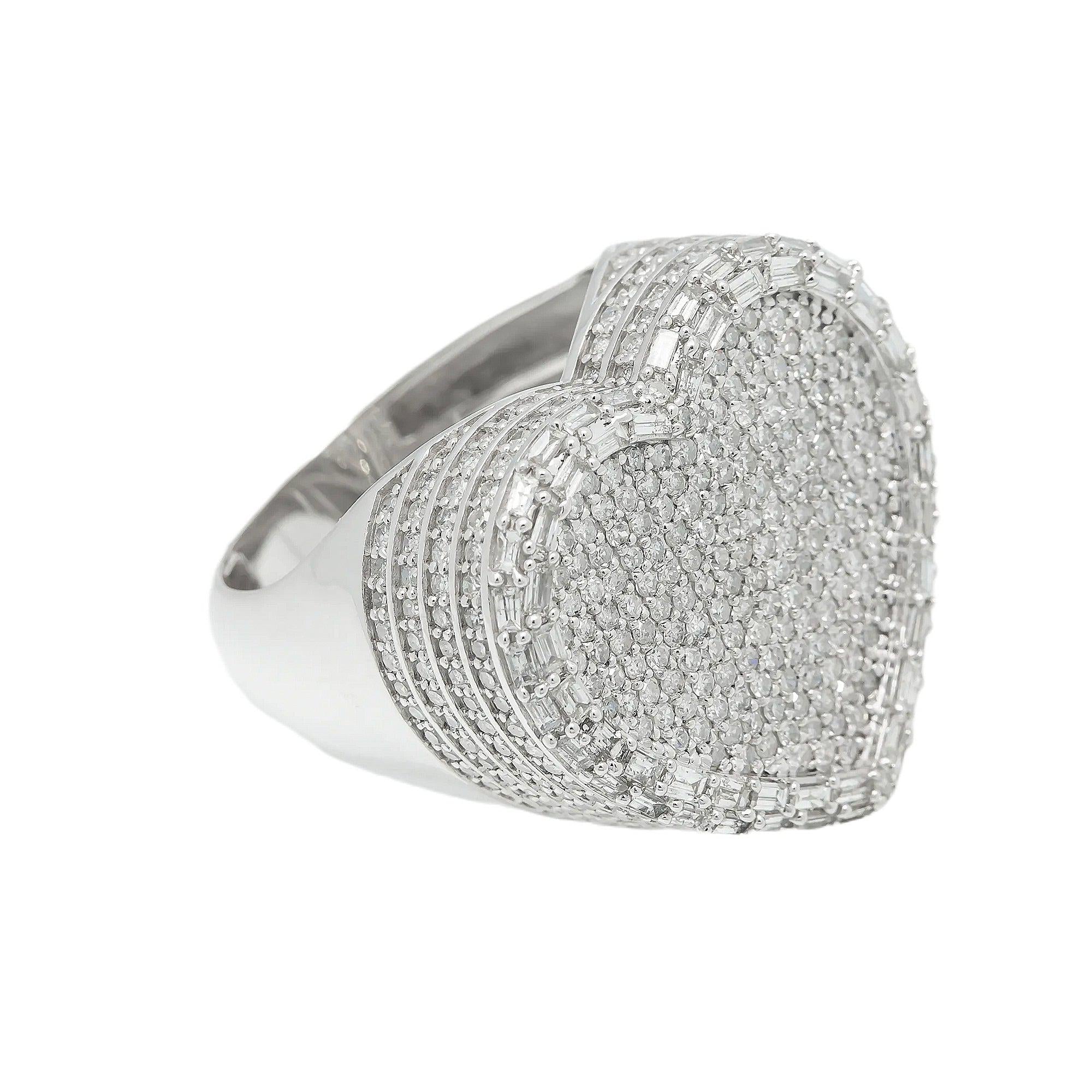 14K GOLD DIAMOND LADIES HEART RING