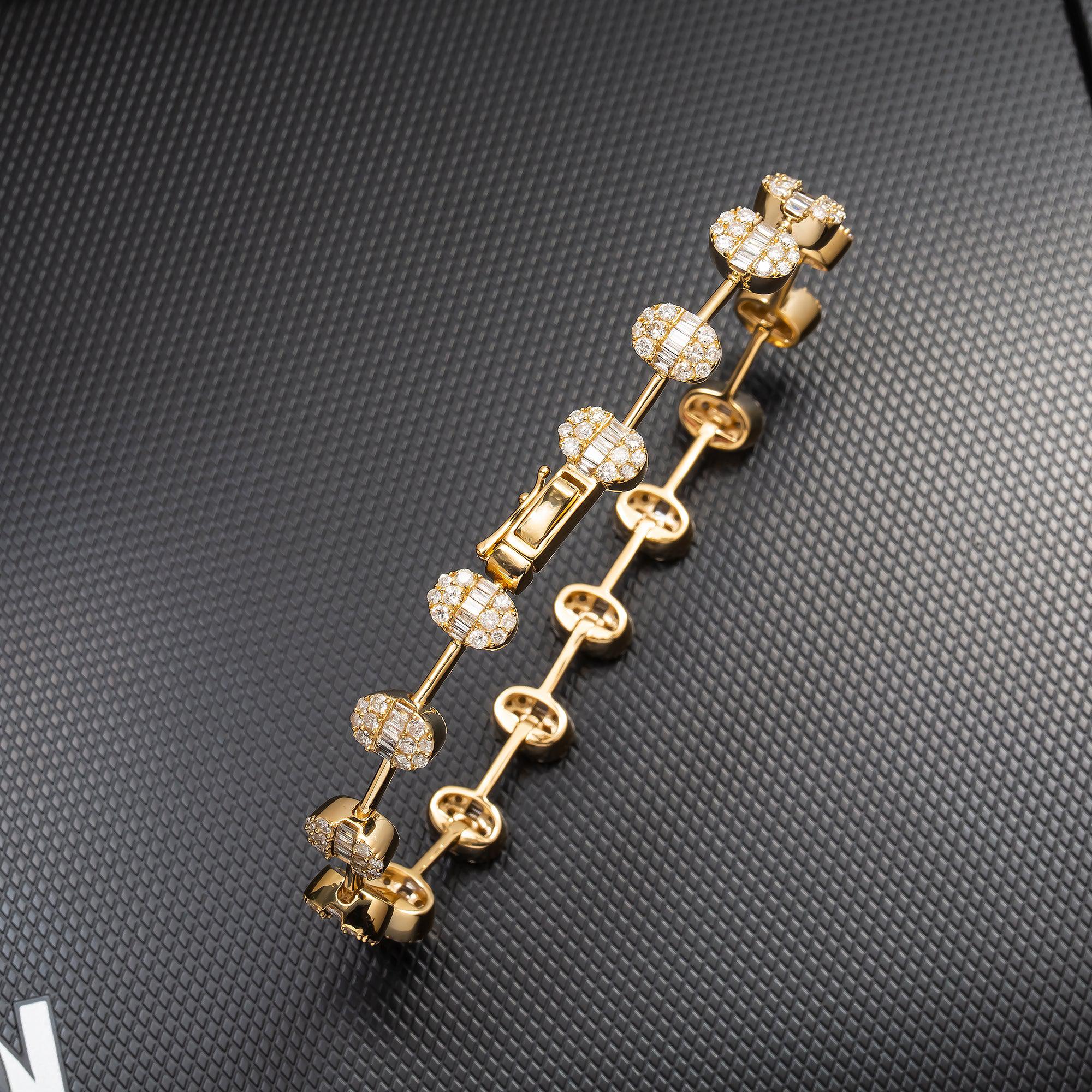 14K GOLD LADIES BRACELET 3.16 CT DIAMONDS