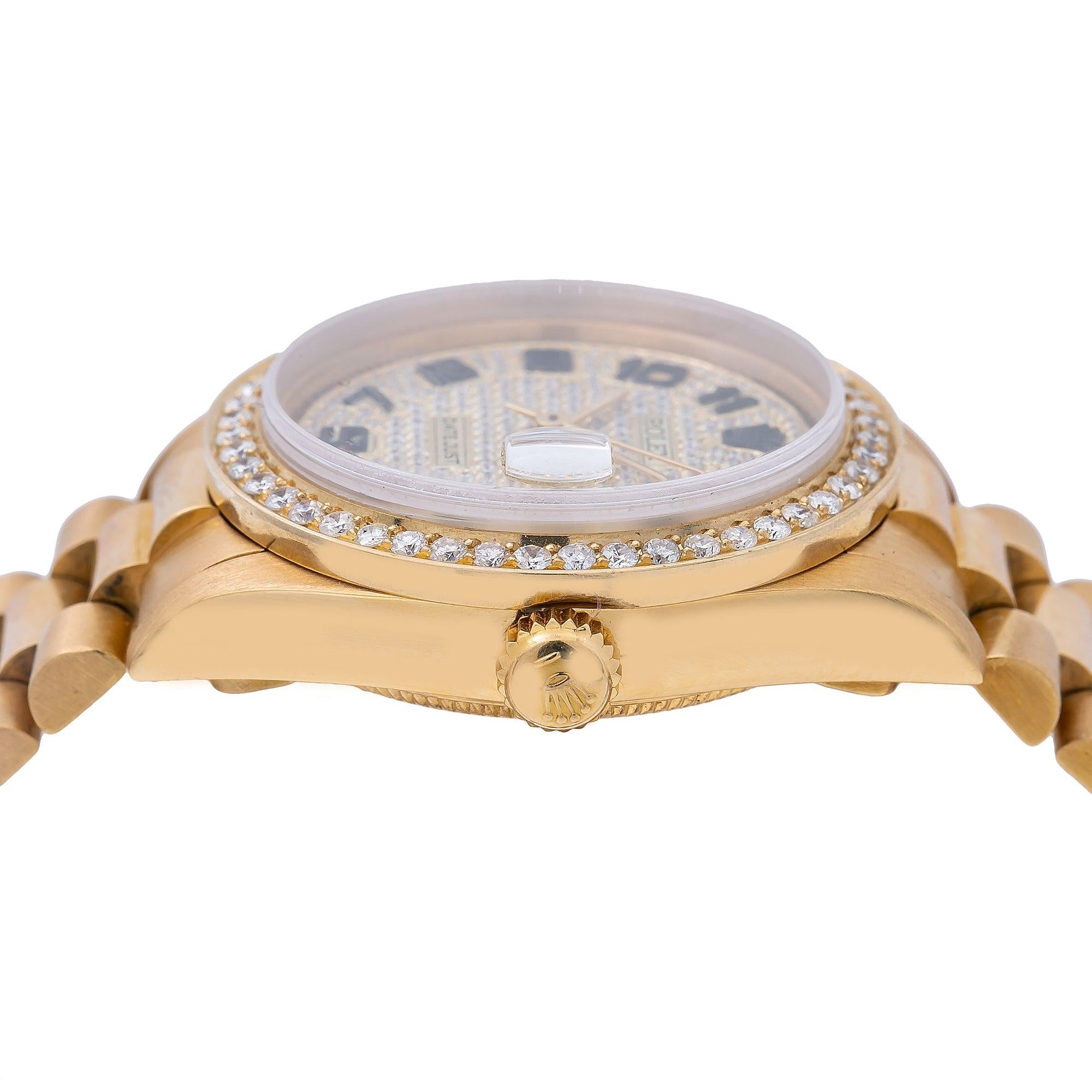 Rolex Datejust 68278 31MM Yellow Gold Diamond Dial With 2.50 CT Diamonds