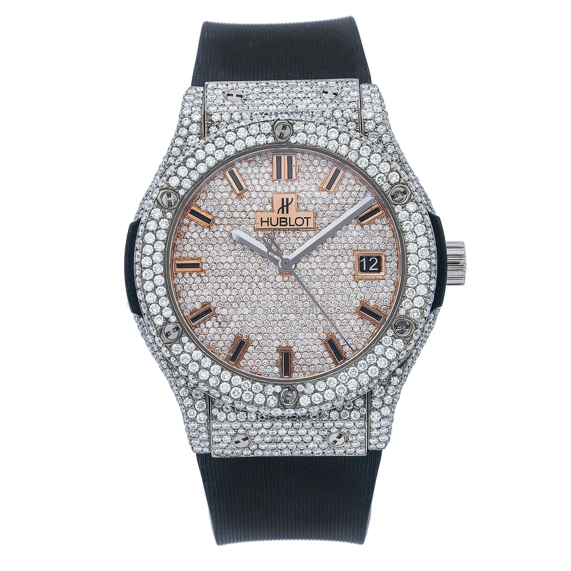 Hublot Classic Fusion 511.NX.1170 44MM Rose Gold Diamond Dial With 11.25 CT Diamonds