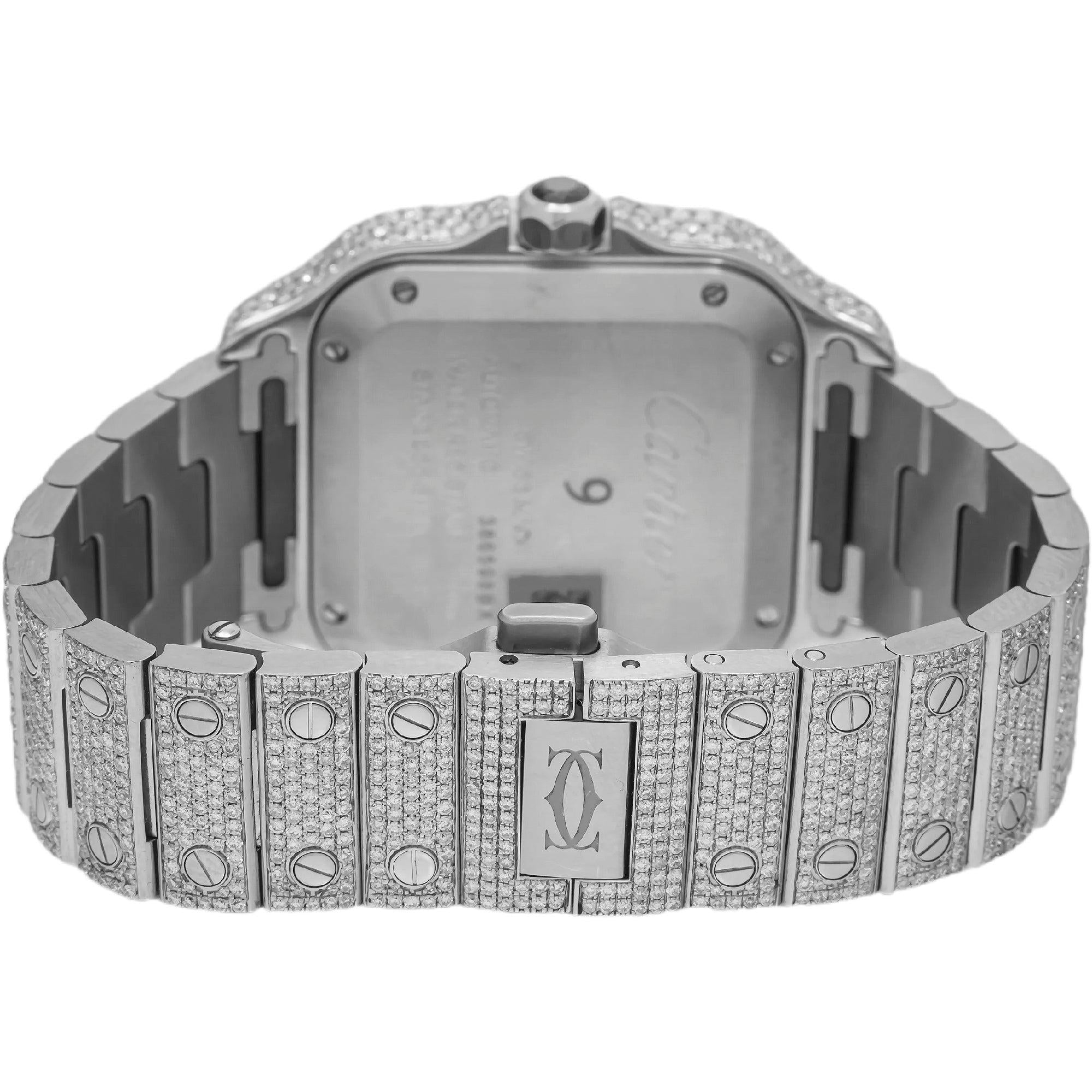 Cartier Santos WSSA0029 35MM Diamond Dial With 11.65 CT Diamonds
