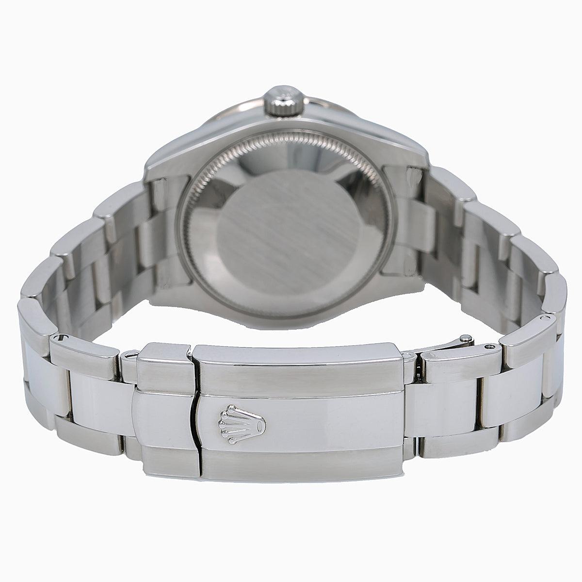 Rolex Datejust Ladies Diamond Watch 178384 31mm Black Dial Factory diamond Bezel With Stainless Steel Bracelet