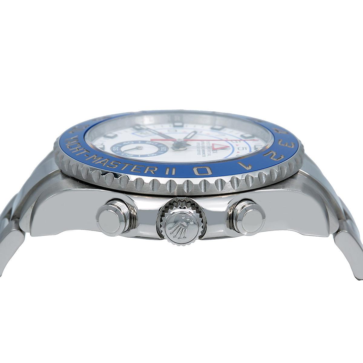Rolex Yacht-Master II 116680 44MM White Dial Blue Hands With Stainless Steel Bracelet