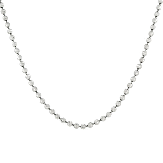 14K GOLD 3.82MM MOON BEAD CHAIN