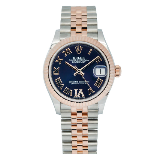Rolex Lady-Datejust 178271 31MM Aubergine Diamond Dial With Two Tone Jubilee Bracelet