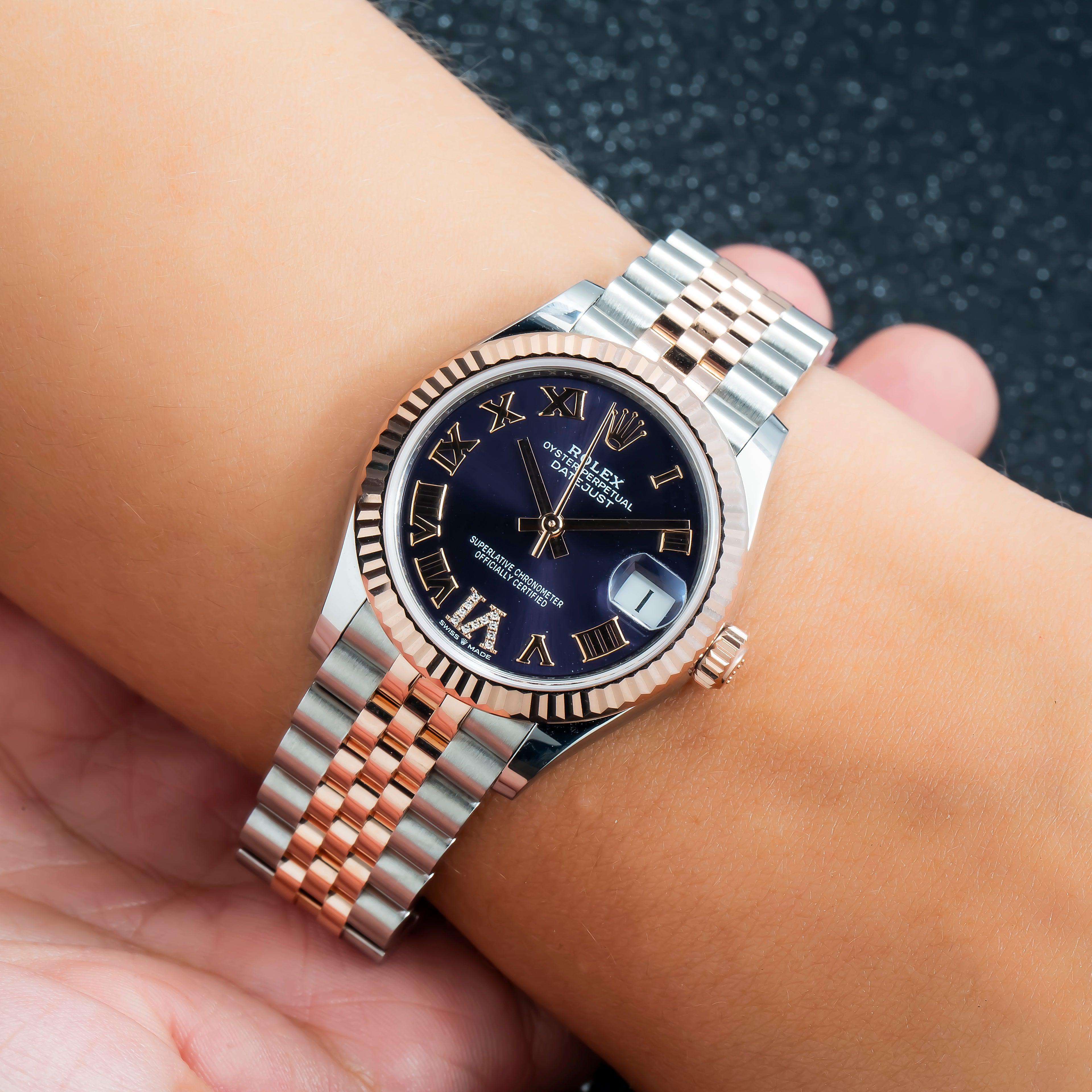 Rolex Lady-Datejust 178271 31MM Aubergine Diamond Dial With Two Tone Jubilee Bracelet