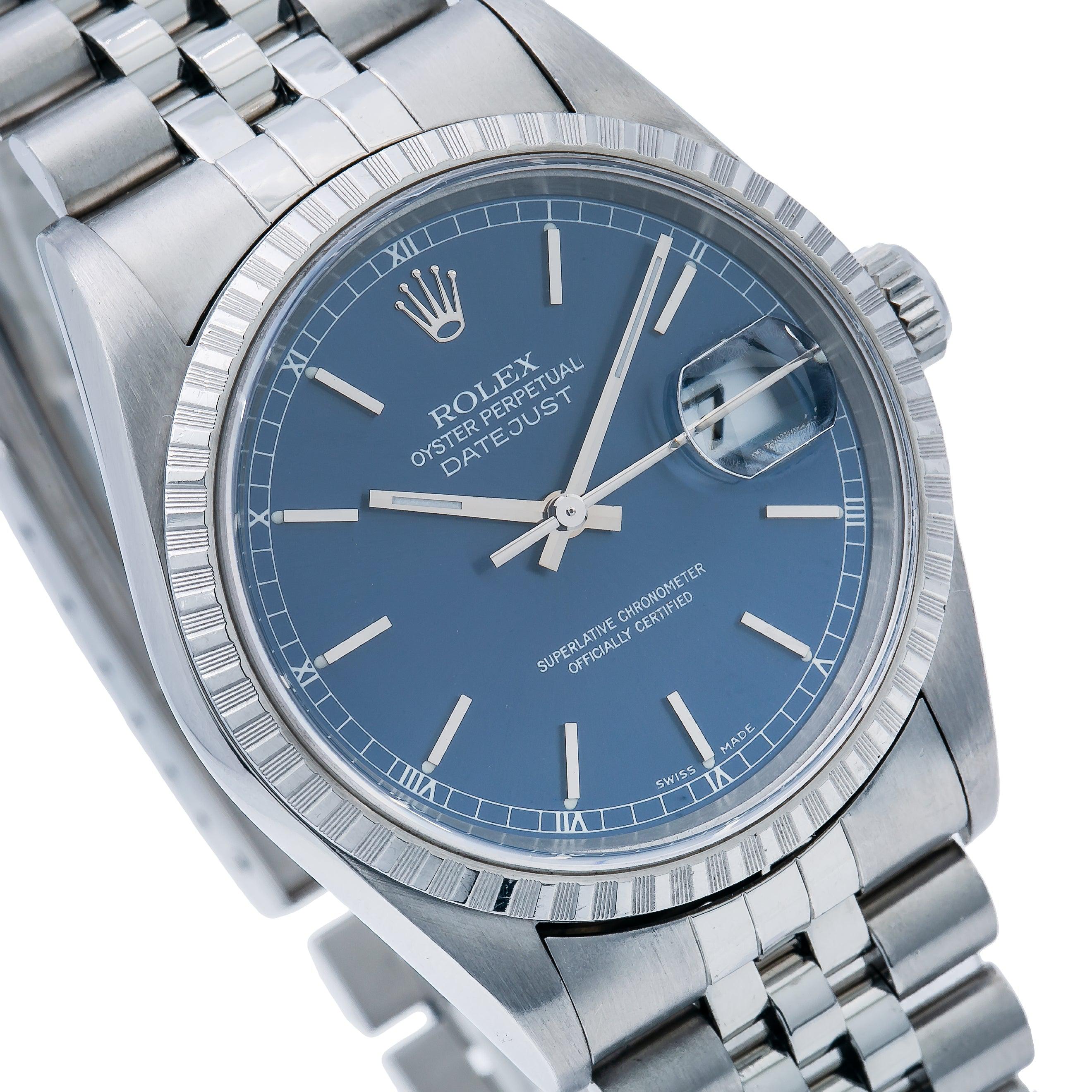 Rolex Datejust 16220 36MM Blue Dial With Stainless Steel Jubilee Bracelet