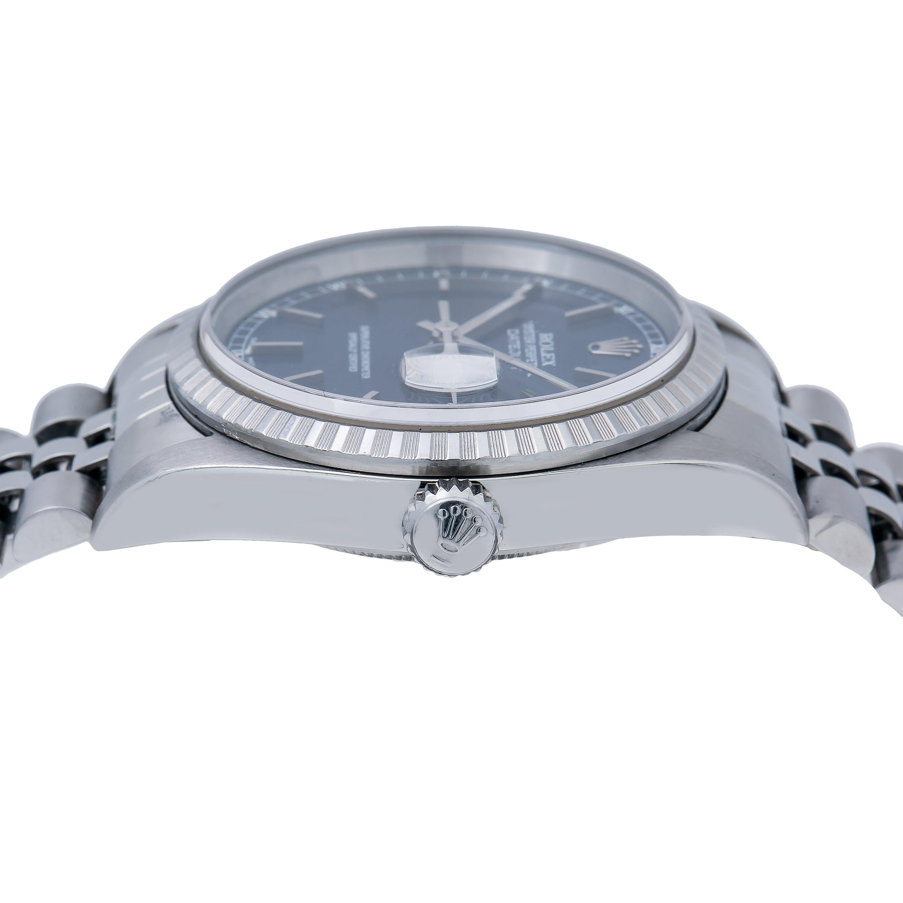 Rolex Datejust 16220 36MM Blue Dial With Stainless Steel Jubilee Bracelet