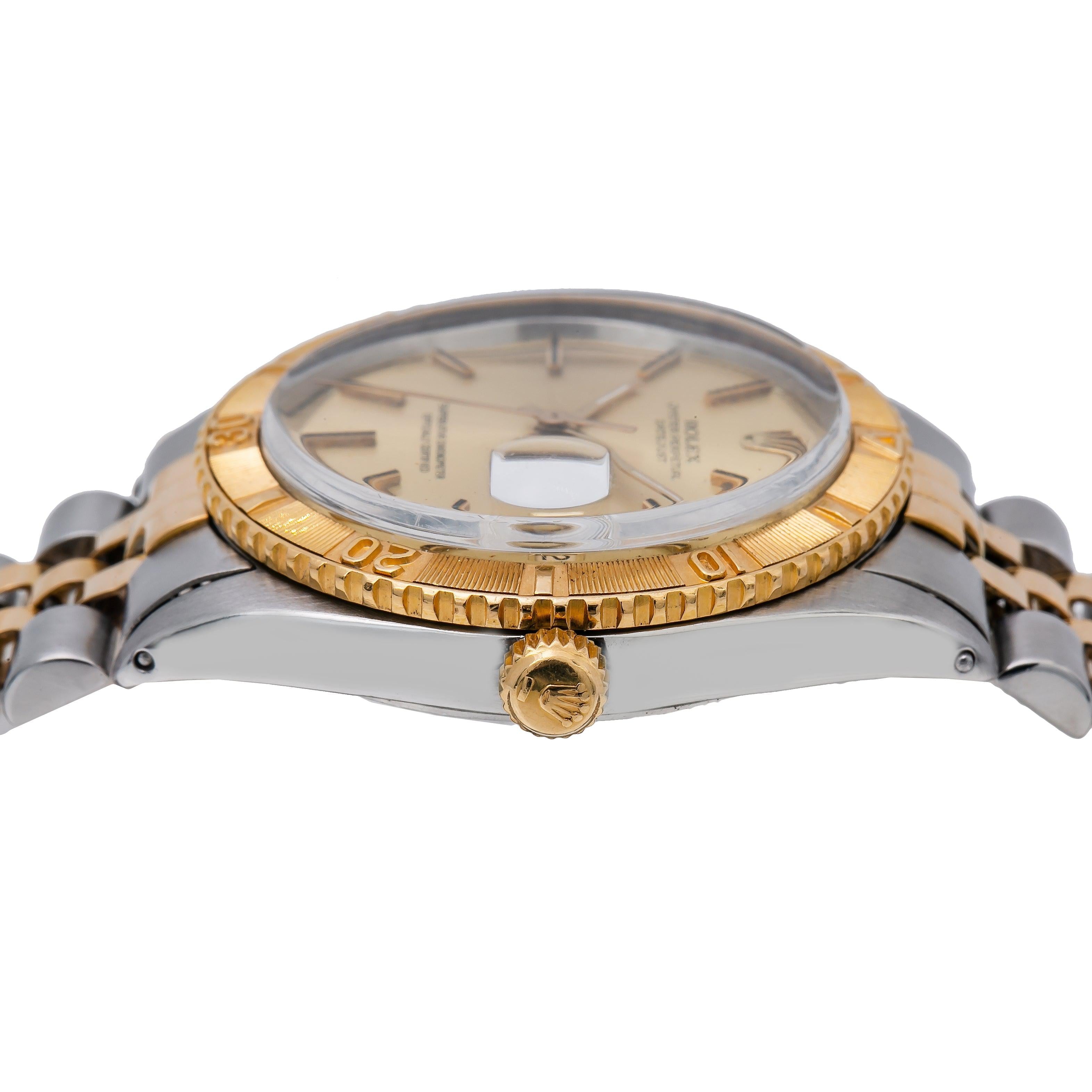 Rolex Datejust Turn-O-Graph 1625 36MM Champagne Diamond Dial With Two Tone Jubilee Bracelet