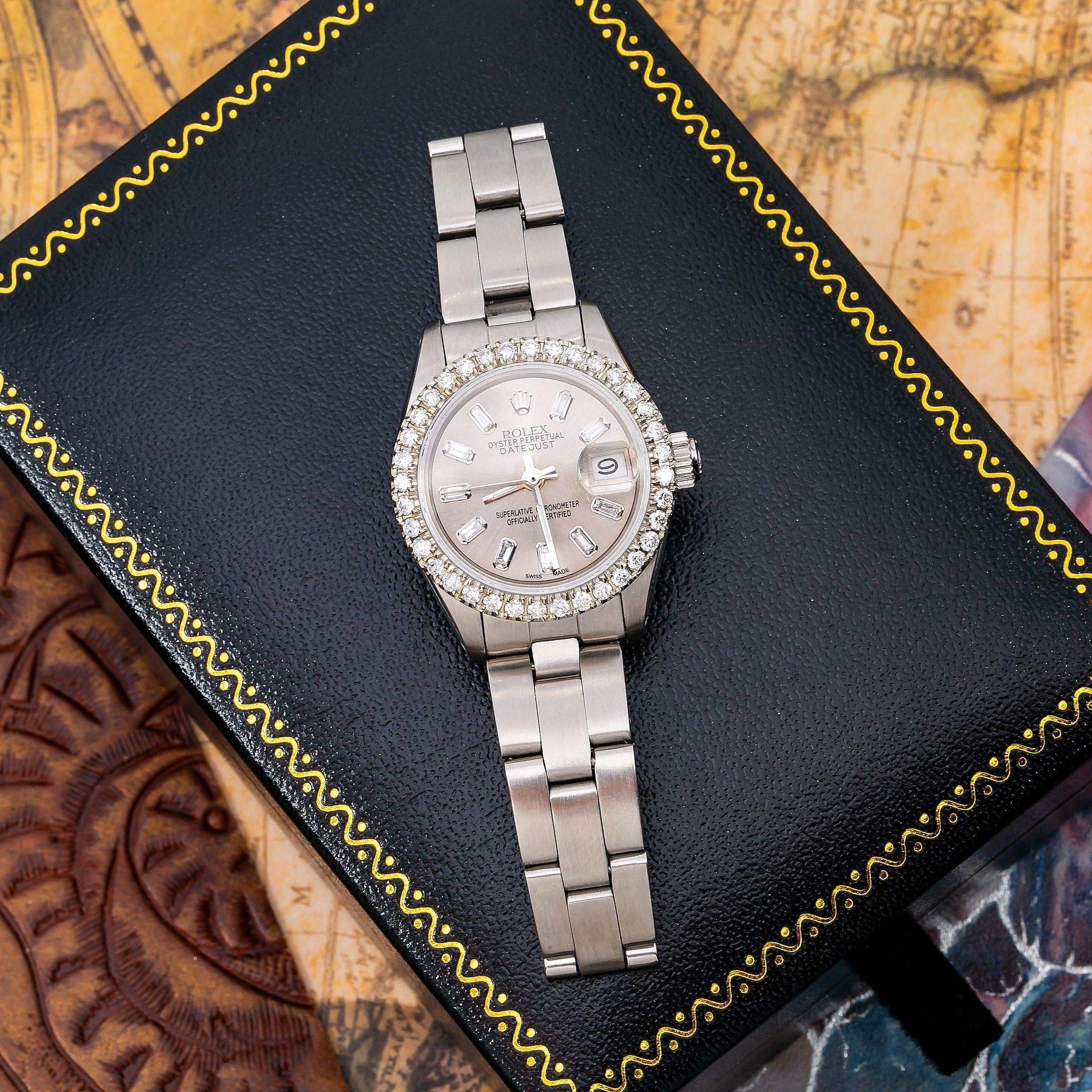 Rolex Lady-Datejust 6917 26MM Gray Diamond Dial With Stainless Steel Bracelet