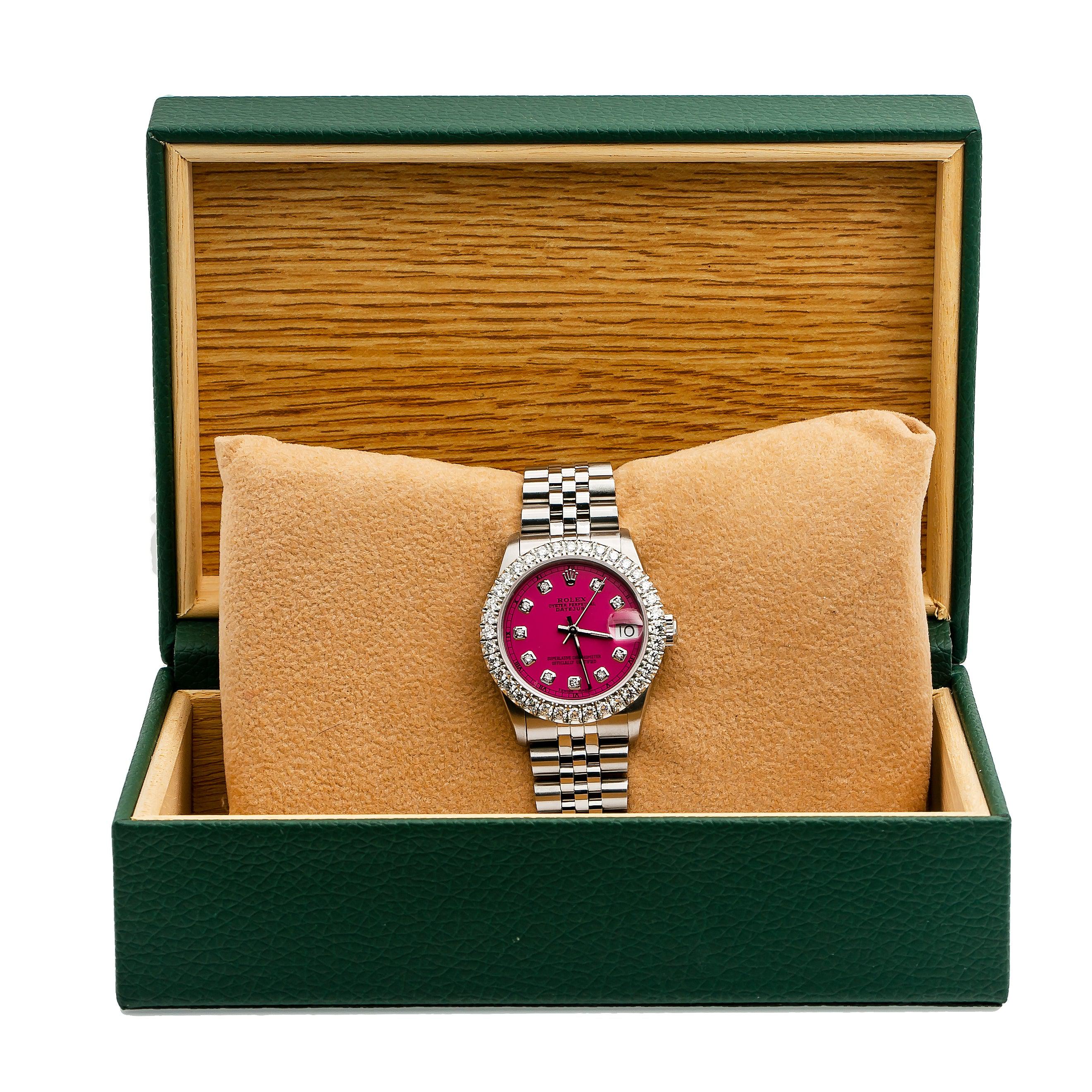 Rolex Lady-Datejust 68274 31MM Pink Diamond Dial With Stainless Steel Jubilee Bracelet