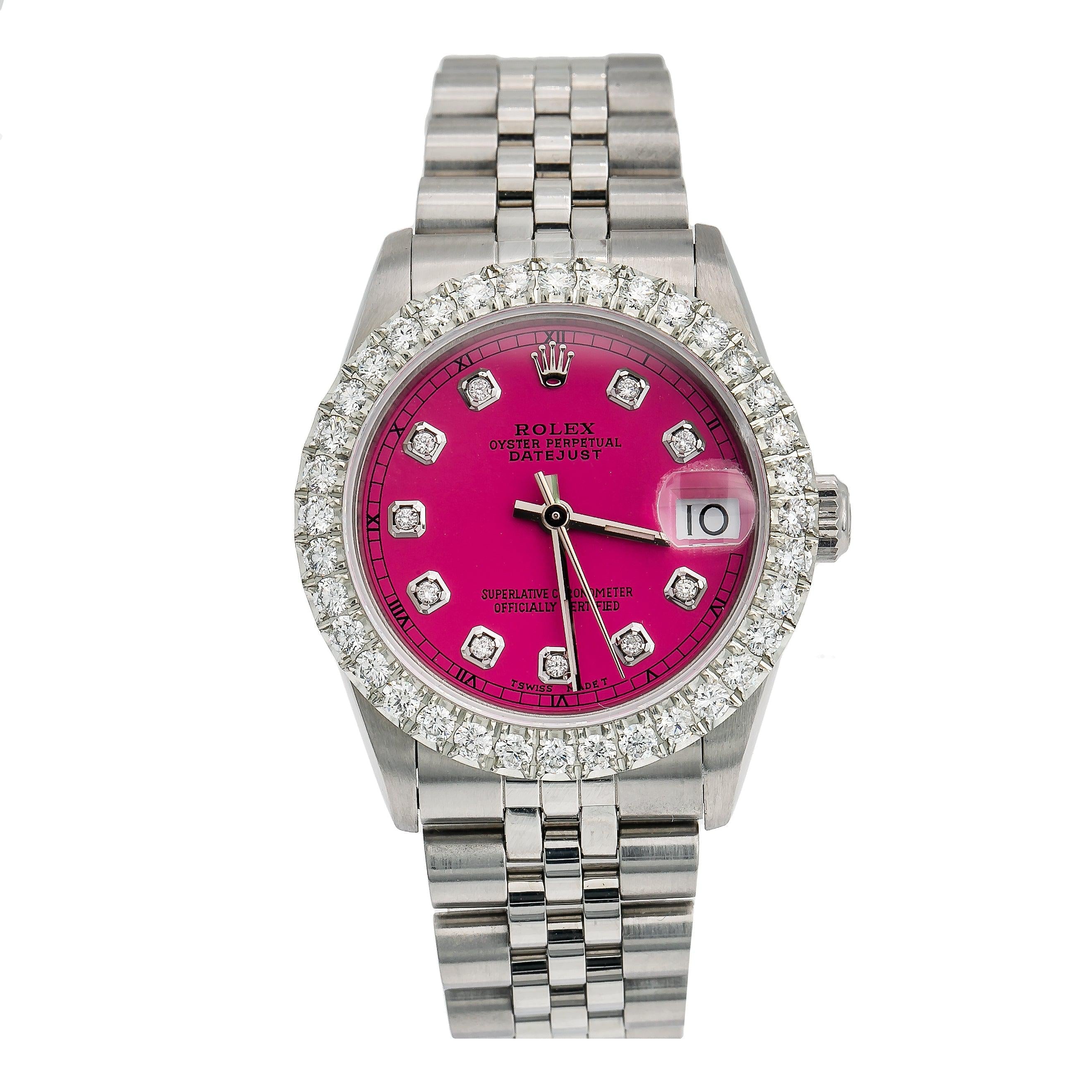 Rolex Lady-Datejust 68274 31MM Pink Diamond Dial With Stainless Steel Jubilee Bracelet