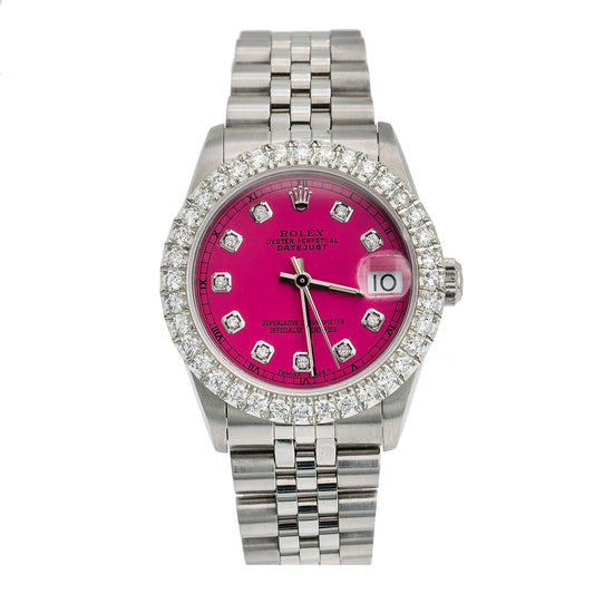 Rolex Lady-Datejust 68274 31MM Pink Diamond Dial With Stainless Steel Jubilee Bracelet
