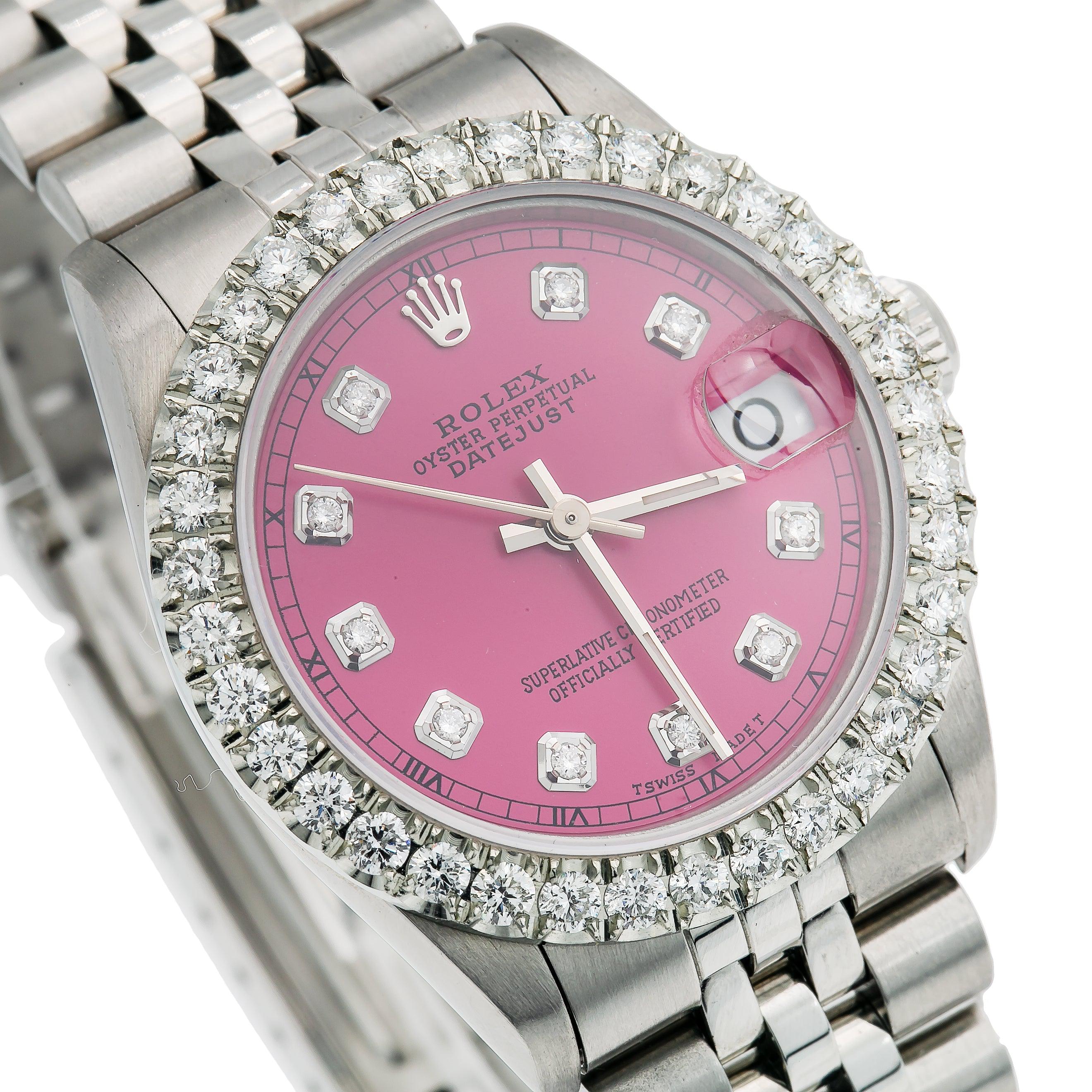 Rolex Lady-Datejust 68274 31MM Pink Diamond Dial With Stainless Steel Jubilee Bracelet