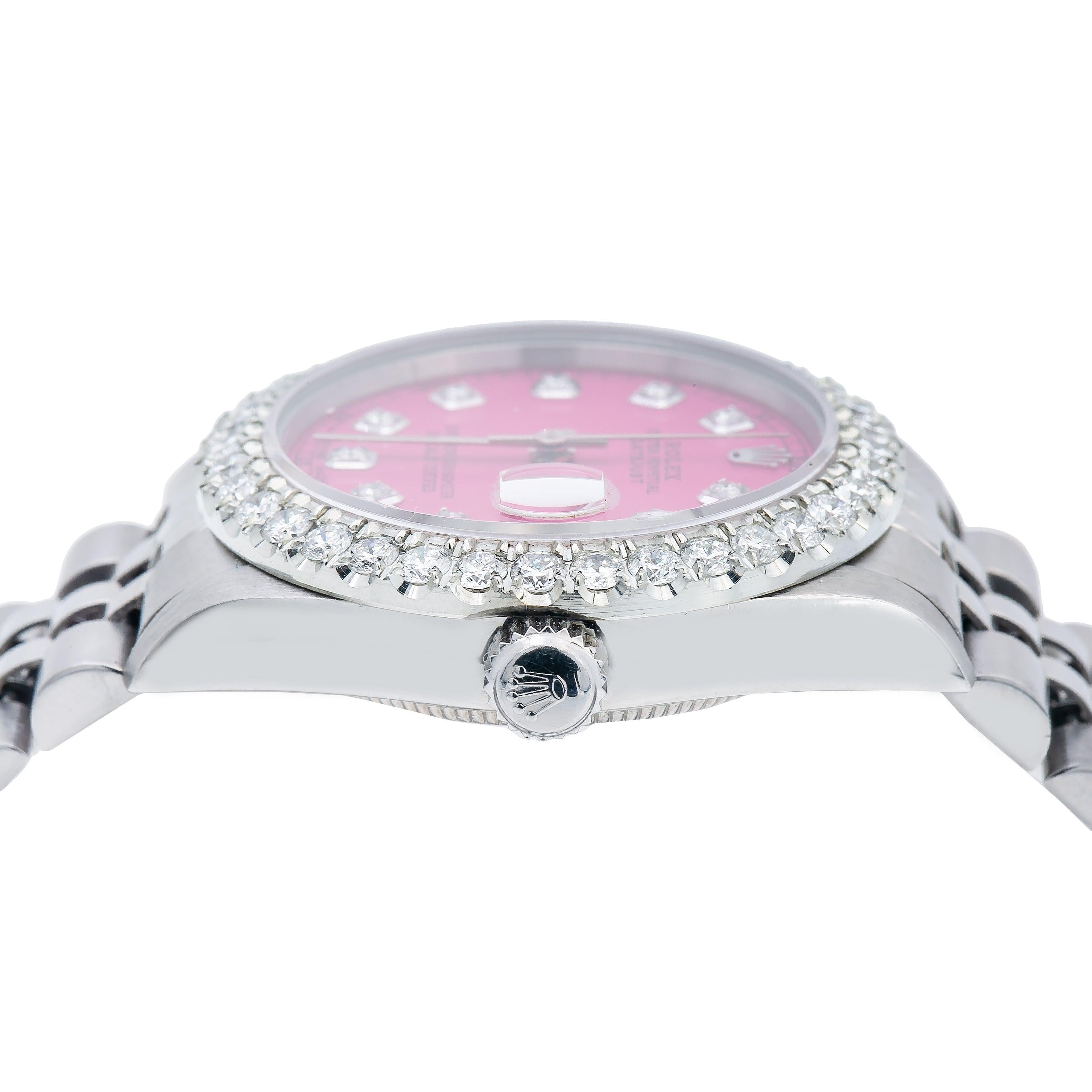 Rolex Lady-Datejust 68274 31MM Pink Diamond Dial With Stainless Steel Jubilee Bracelet
