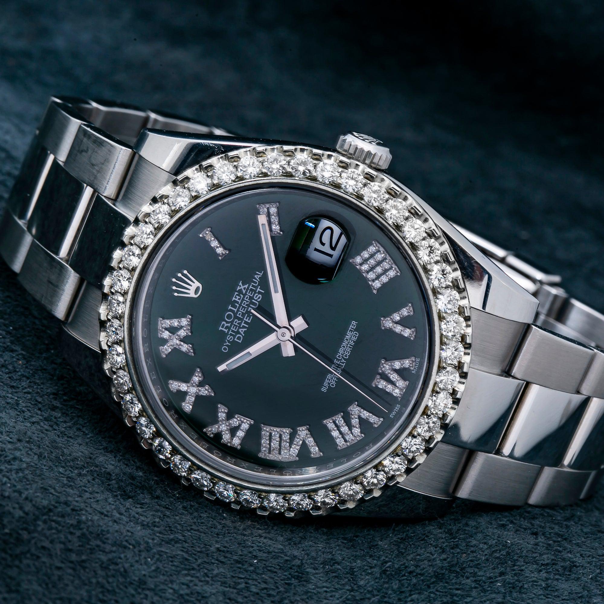 Rolex Datejust 126300 41MM Green Diamond Dial And Bezel With Stainless Steel Oyster Bracelet