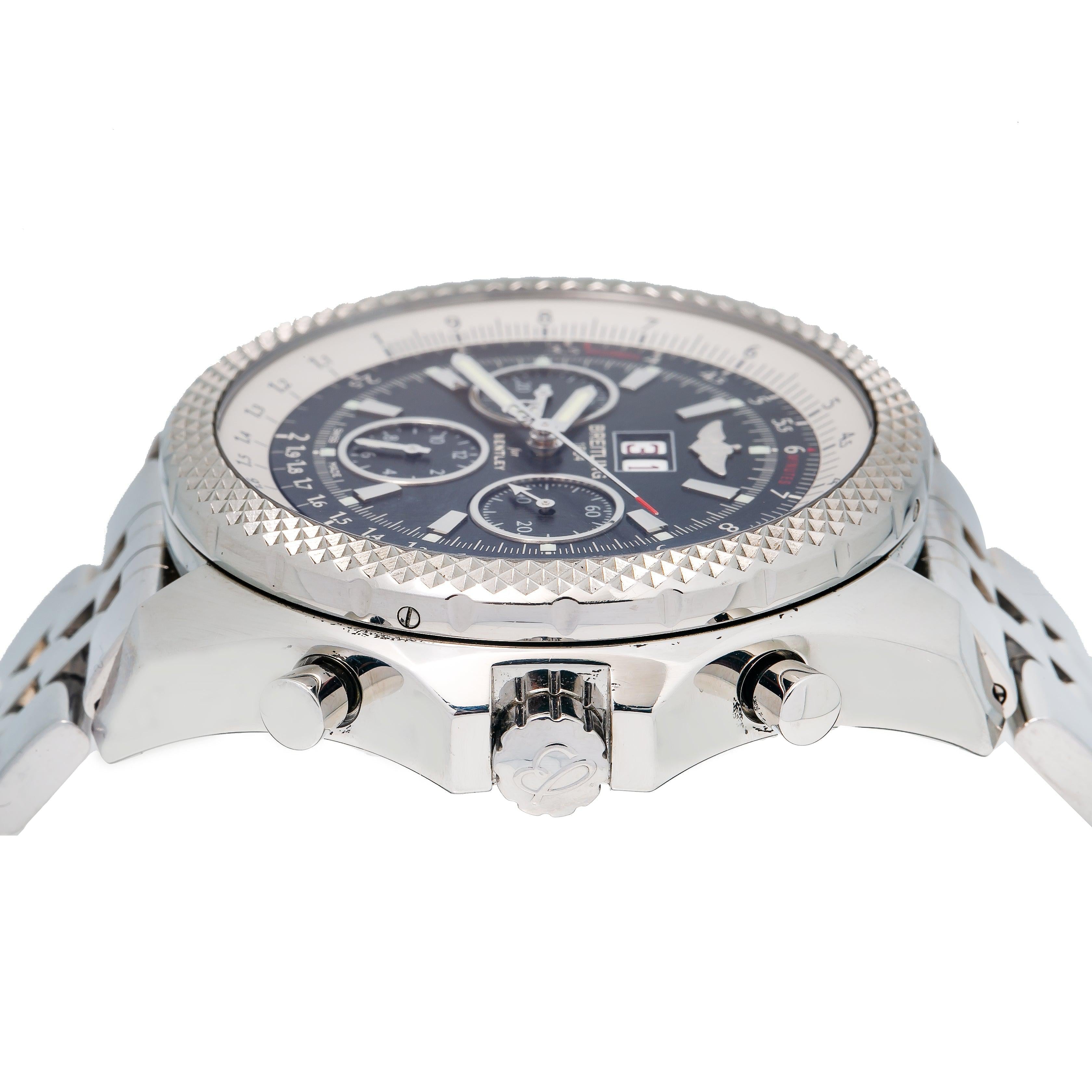 Breitling Bentley A44364 49MM Black Dial With Stainless Steel Bracelet