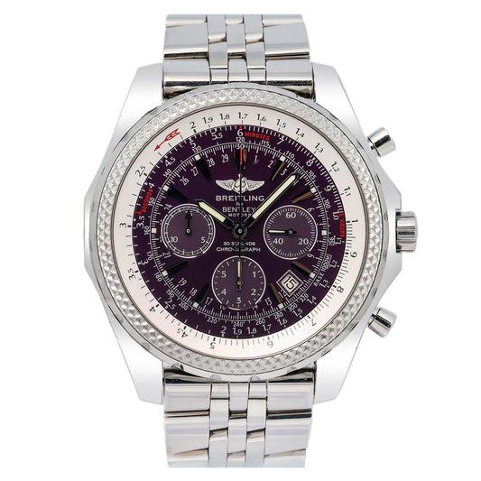 Breitling Bentley Motors A25362 48MM Purple Dial With Stainless Steel Bracelet