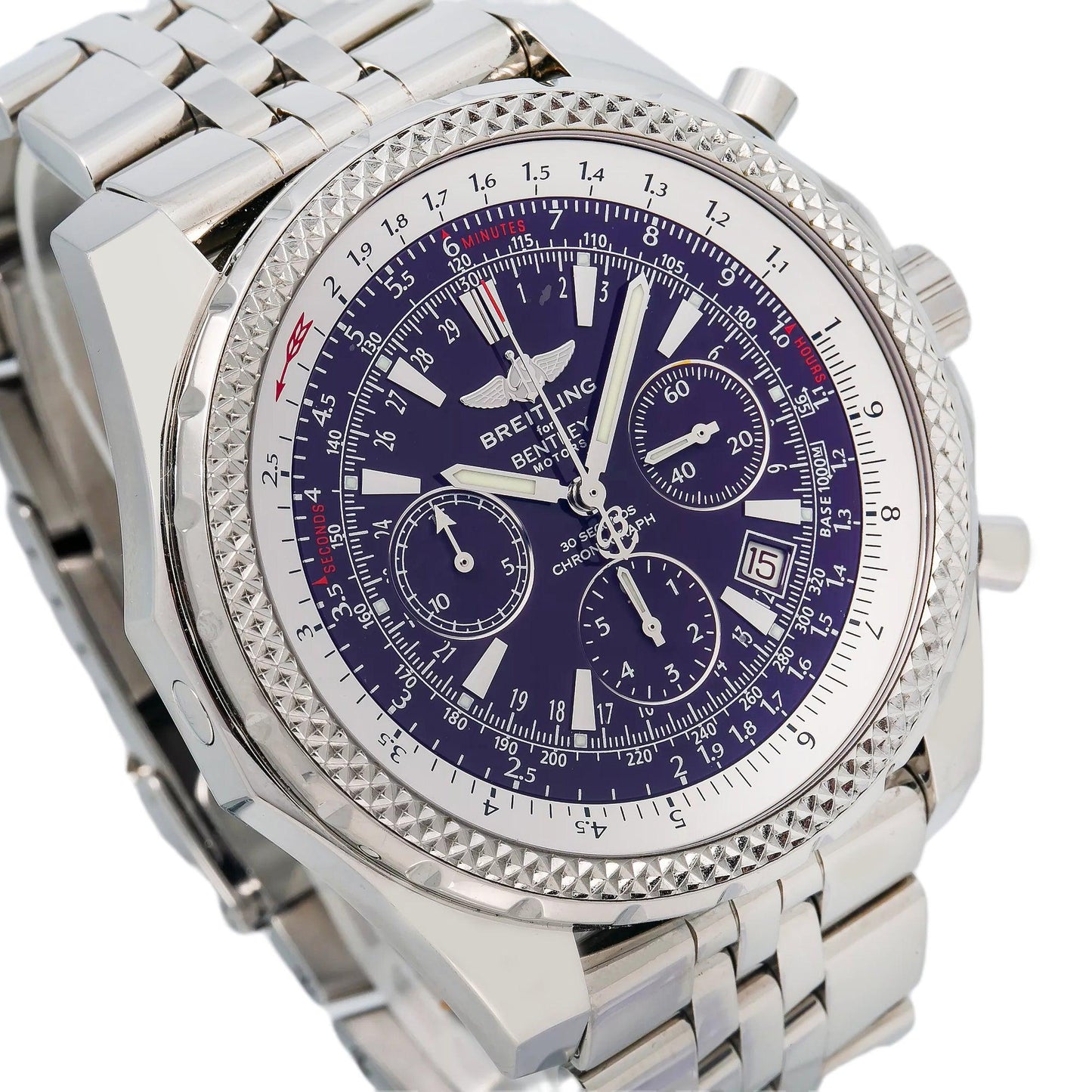 Breitling Bentley Motors A25362 48MM Purple Dial With Stainless Steel Bracelet