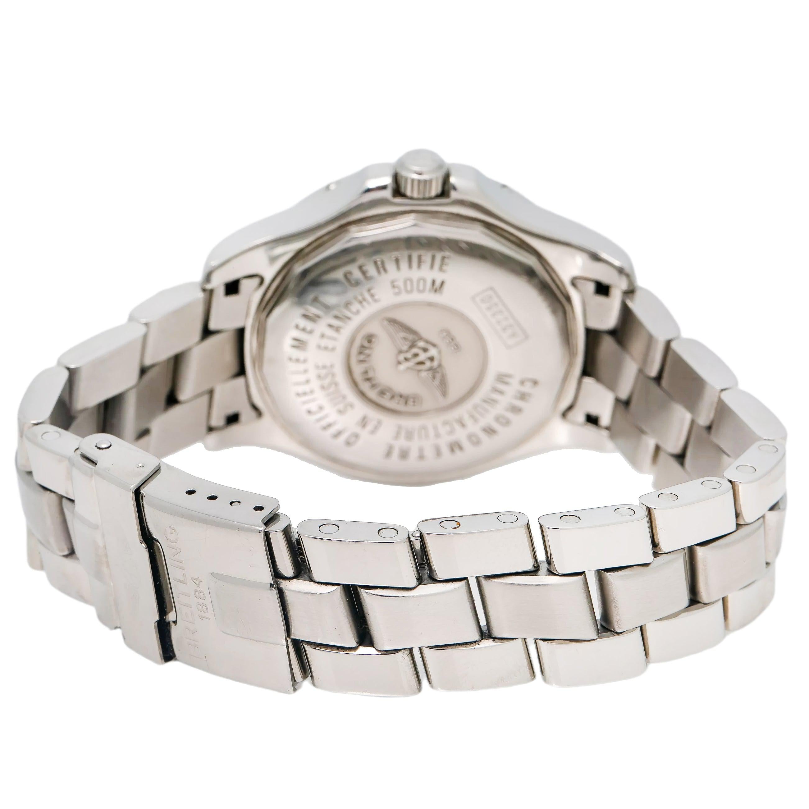 Breitling Colt GMT 38MM Black Dial With Stainless Steel Bracelet