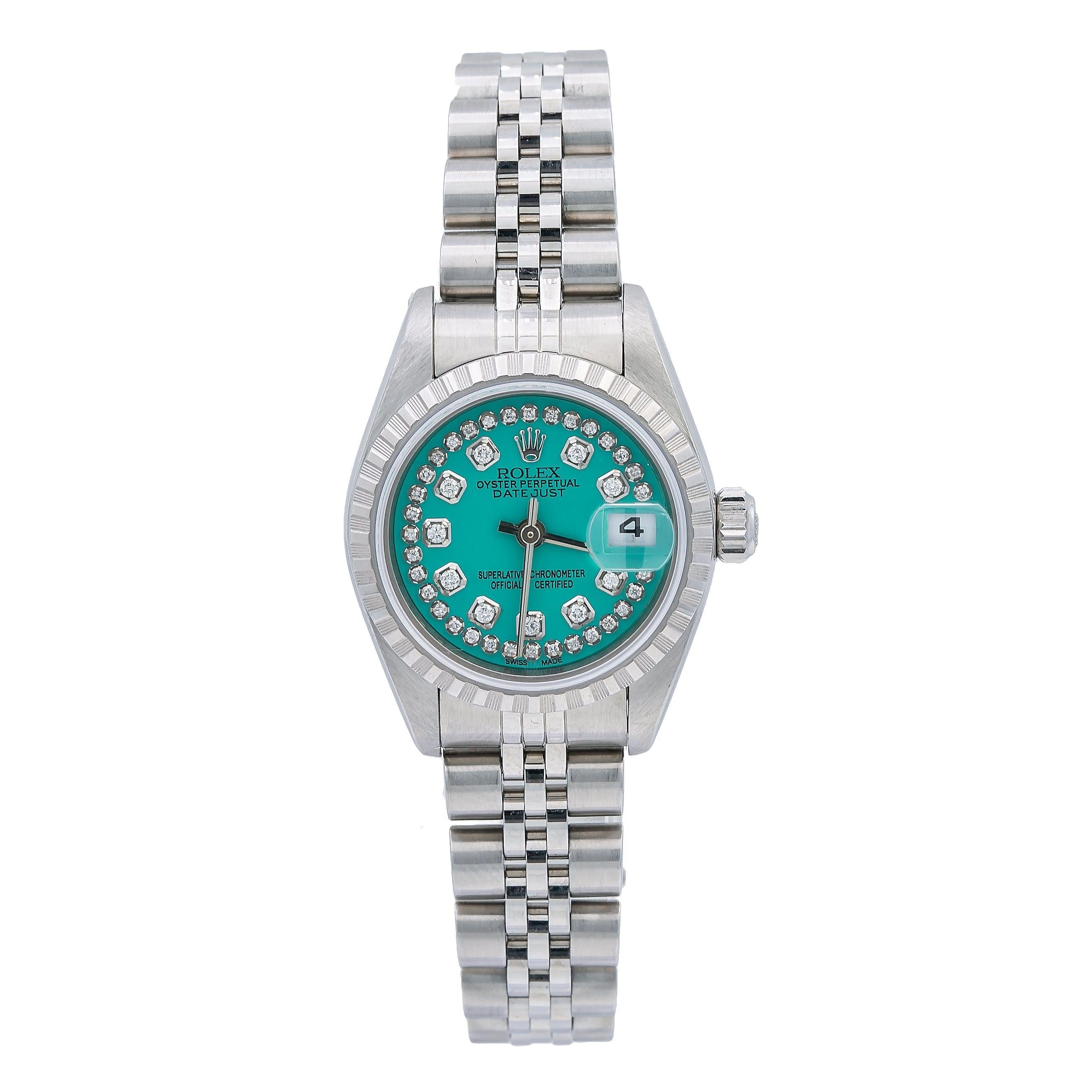 Rolex Datejust 26MM Turquoise Diamond Dial With Stainless Steel Jubilee Bracelet